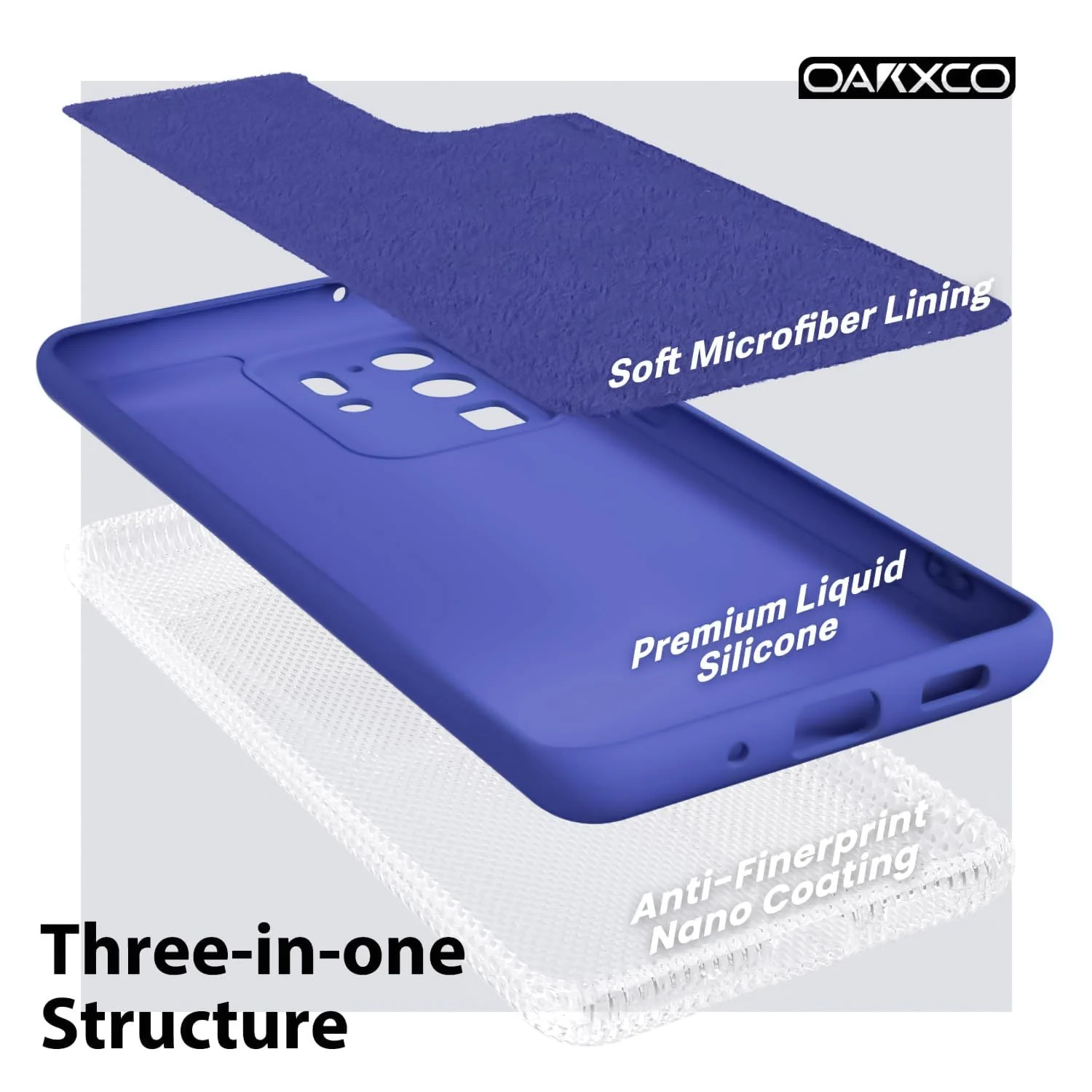 "DL3 Mobilak Liquid Silicone Protective Case for Samsung Galaxy Note 20 5G (6.7"") with Microfiber Lining and Shockproof Design - Light Blue"