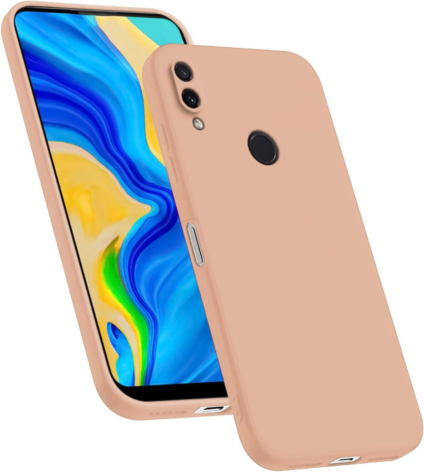 Dl3 Mobilak Xiaomi Redmi Note 7 / Note 7 Pro Case,Soft Flexible Silicone Gel Rubber Bumper Cover,Full Body Shockproof Protective Phone Case (Win Red)