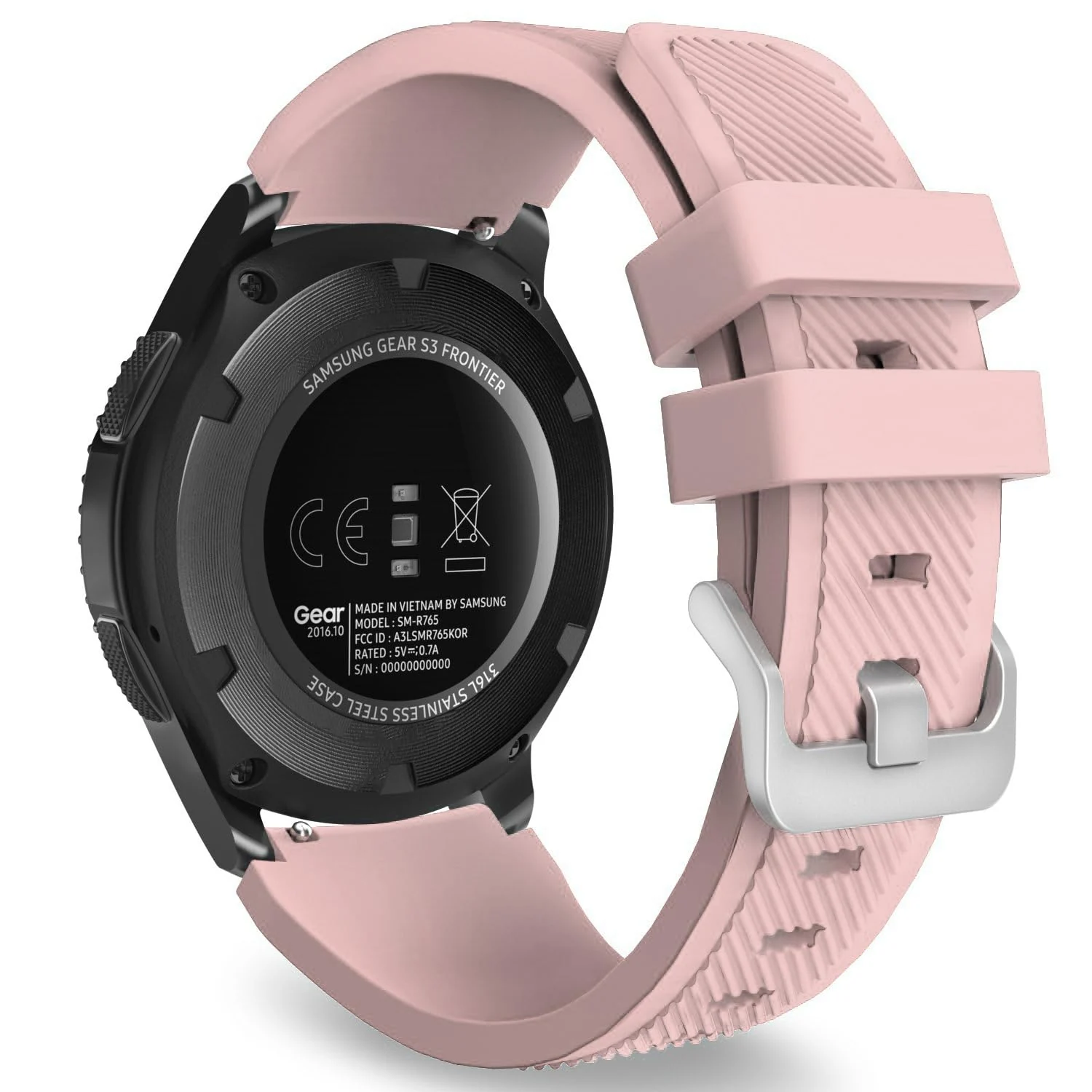 DL3 Mobilak Silicone Sport Band 22MM Xiaomi Redmi Watch 5 Active/5 Lite/Samsung Galaxy Watch 46mm/Watch 3 45mm/Gear S3/Huawei watch (GT6 GT5 GT4 GT3 GT2 GT 46MM)/GT2E/GT5 Pro/GT 6 Pro/Amazfit GTR 3/4 - Baby Pink