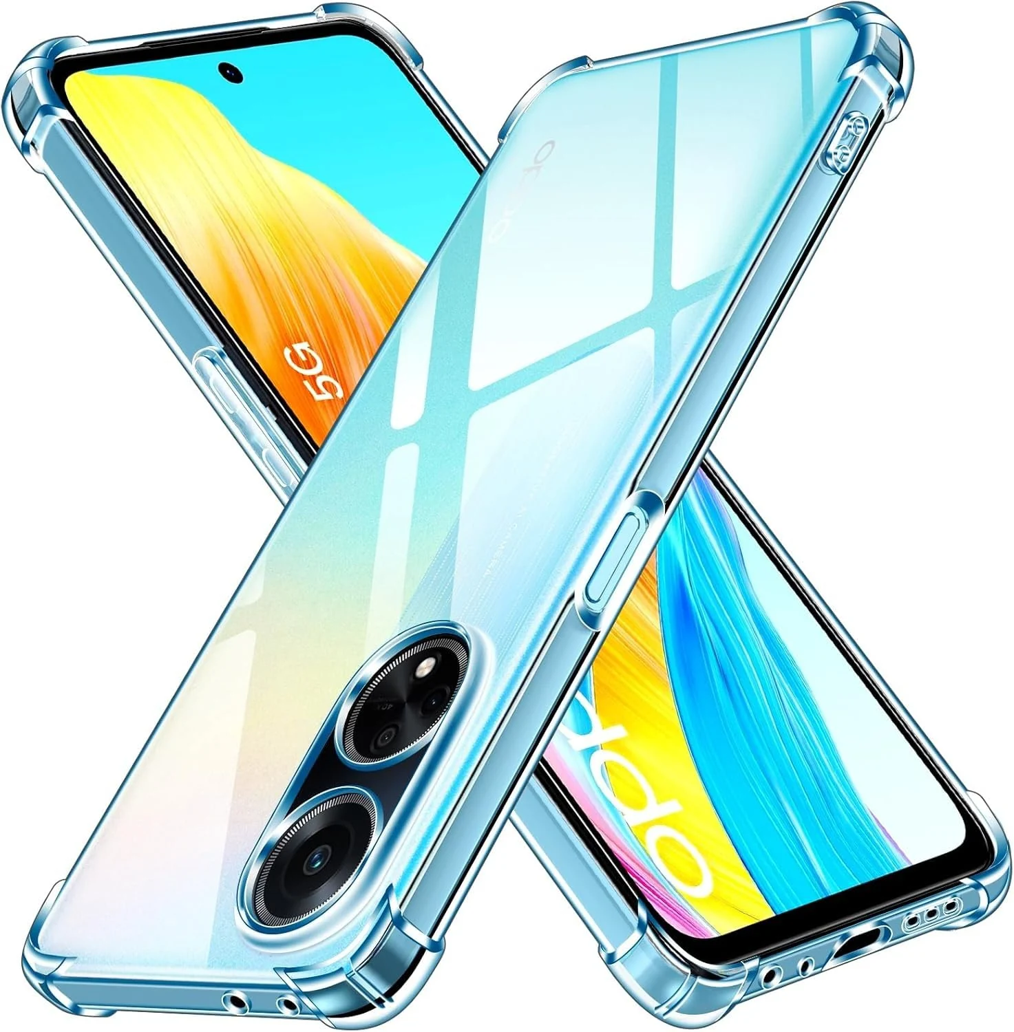 DL3 Mobilak Clear TPU Protective Case for OPPO A98 5G / OPPO A1 5G / OPPO F23 5G with Camera Protection and Shockproof Design - Clear