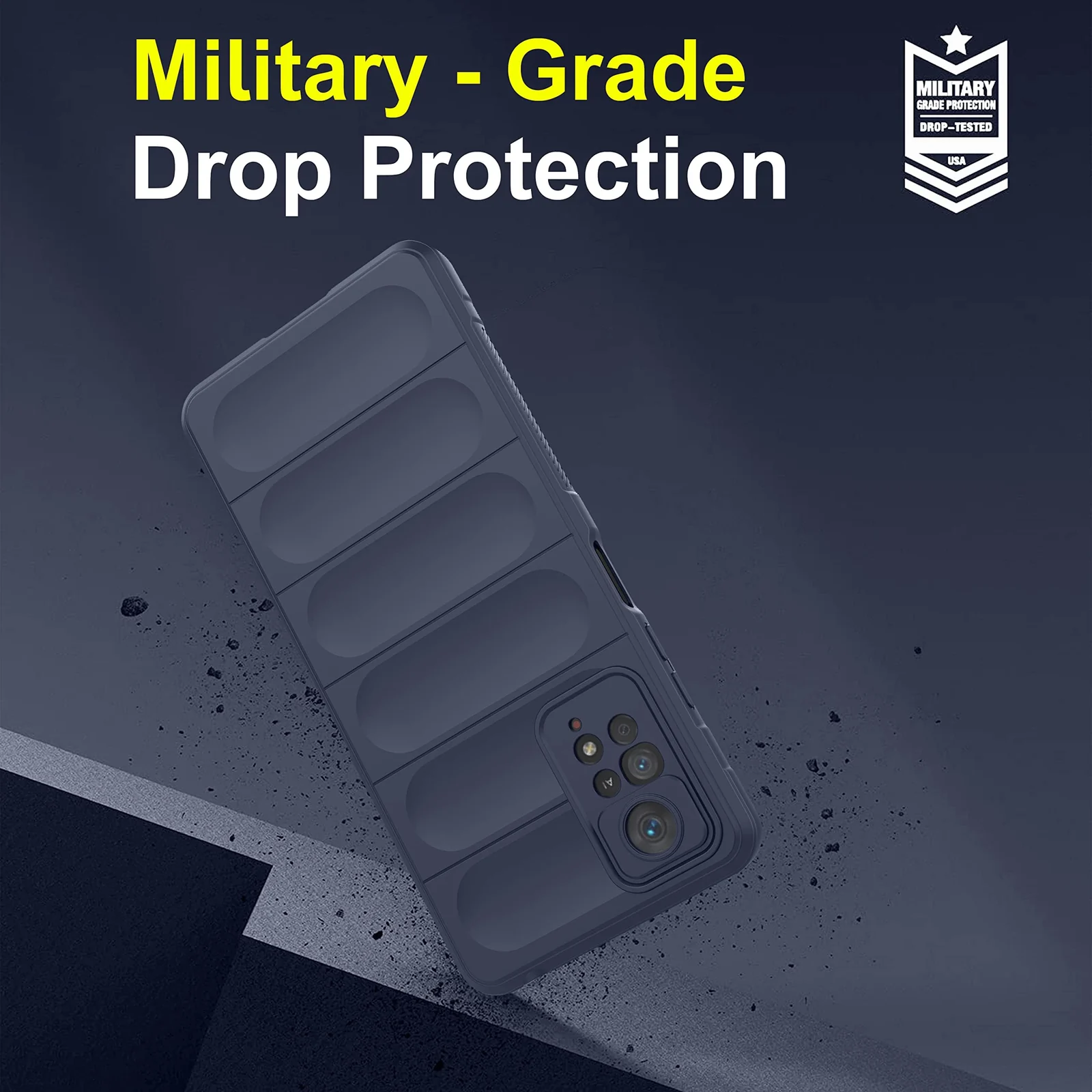 DL3 Mobilak Flexible Silicone and TPU Protective Case with Camera Protection for Xiaomi Redmi Note 12 Pro 4G / Redmi Note 11 Pro 4G&5G - Blue