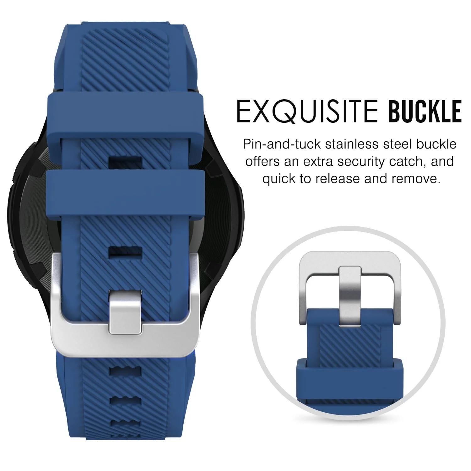 DL3 Mobilak Silicone Sport Band 22MM Xiaomi Redmi Watch 5 Active/5 Lite/Samsung Galaxy Watch 46mm/Watch 3 45mm/Gear S3/Huawei watch (GT6 GT5 GT4 GT3 GT2 GT 46MM)/GT2E/GT5 Pro/GT 6 Pro/Amazfit GTR 3/4 - Blue