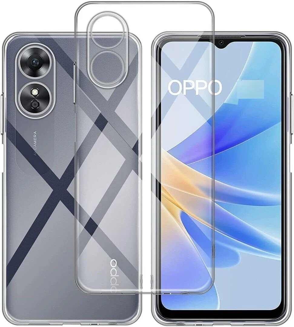 DL3 Mobilak Case Compatible with OPPO A38 4G / OPPO A18 4G, Case Crystal Soft TPU Gel Case Flexible Silicone Anti-Scratch Camera Protection TPU Cover - Clear