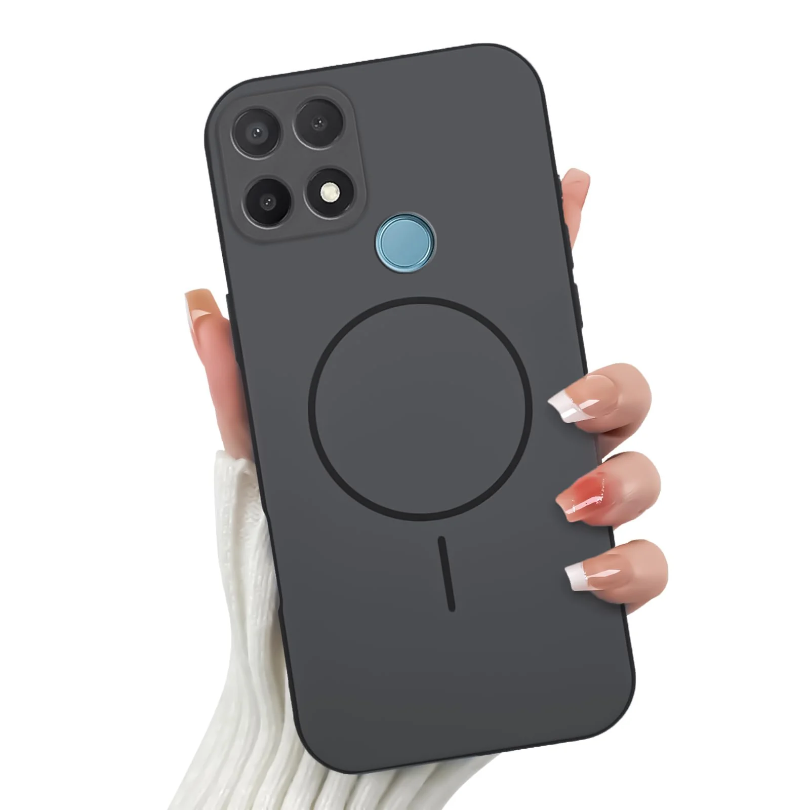 Oppo A15 / OPPO A15S — DL3 Mobilak Case For OPPO A15 / OPPO A15S Slim Design [Not Compatible with MagSafe] Soft Silicone Case Flexible TPU Anti-Scratch Protective Cover with Full Camera Protection