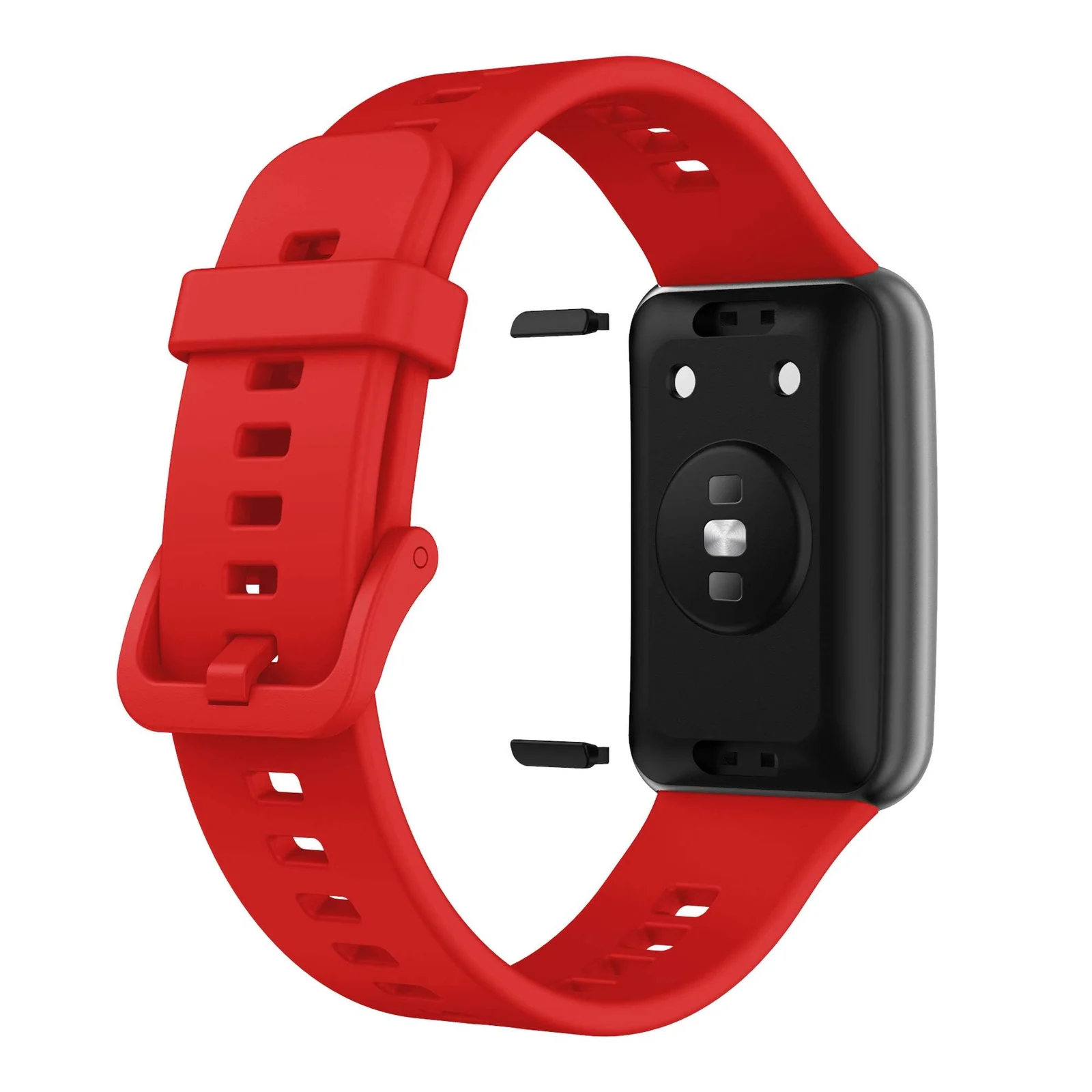 DL3 Mobilak Silicone Strap for Huawei Watch Fit, Soft Band Ultra-Light Waterproof Durable Adjustable Replacement Wristband - Red