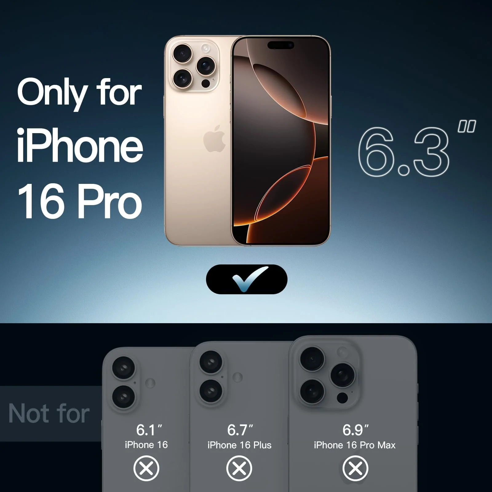 DL3 MOBILAK Case Compatible with iPhone 16 Pro, Cover Silicone Transparent TPU Gorilla Anti-shock Shockproof Corners - Clear