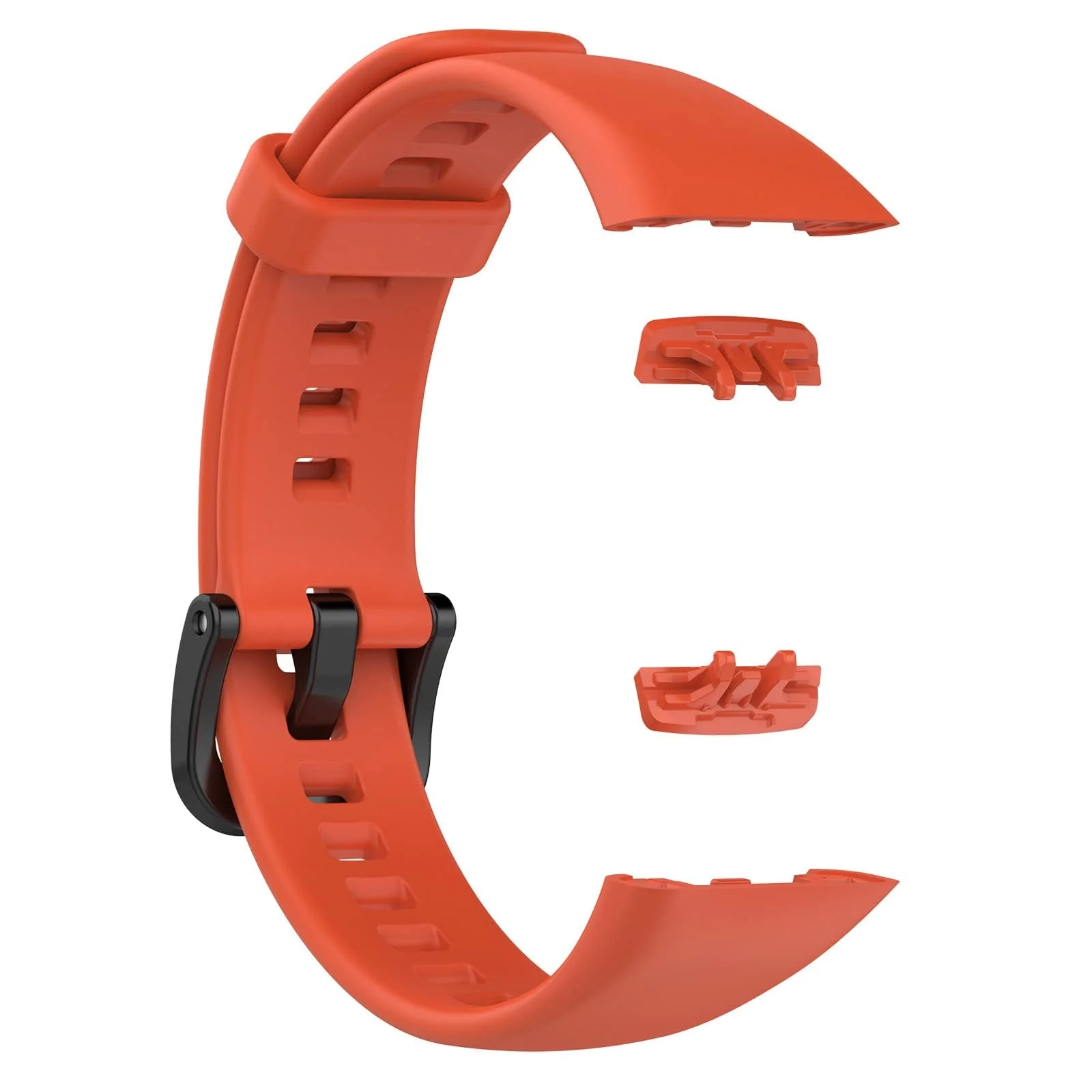 DL3 Mobilak Bracelet Compatible With Huawei Band 6/Honor Band 6/Band 6 Pro/Band 6 NFC Wristbands for Men Women, Silicone Strap, Waterproof Sports Replacement Straps - Orange