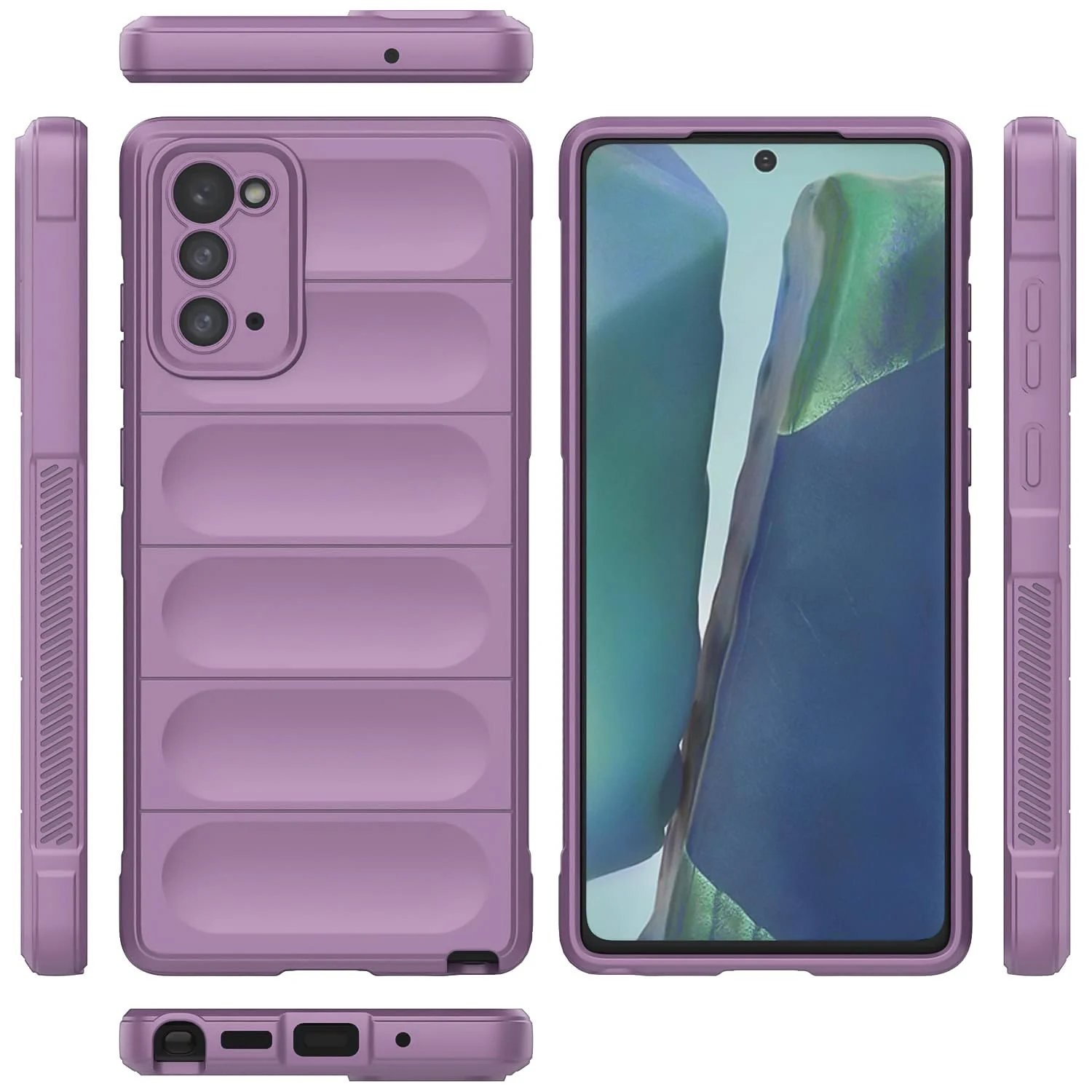 DL3 Mobilak Soft Silicone Protective Case for Samsung Galaxy Note 20 5G with Camera Protection and Shockproof Design - Purple