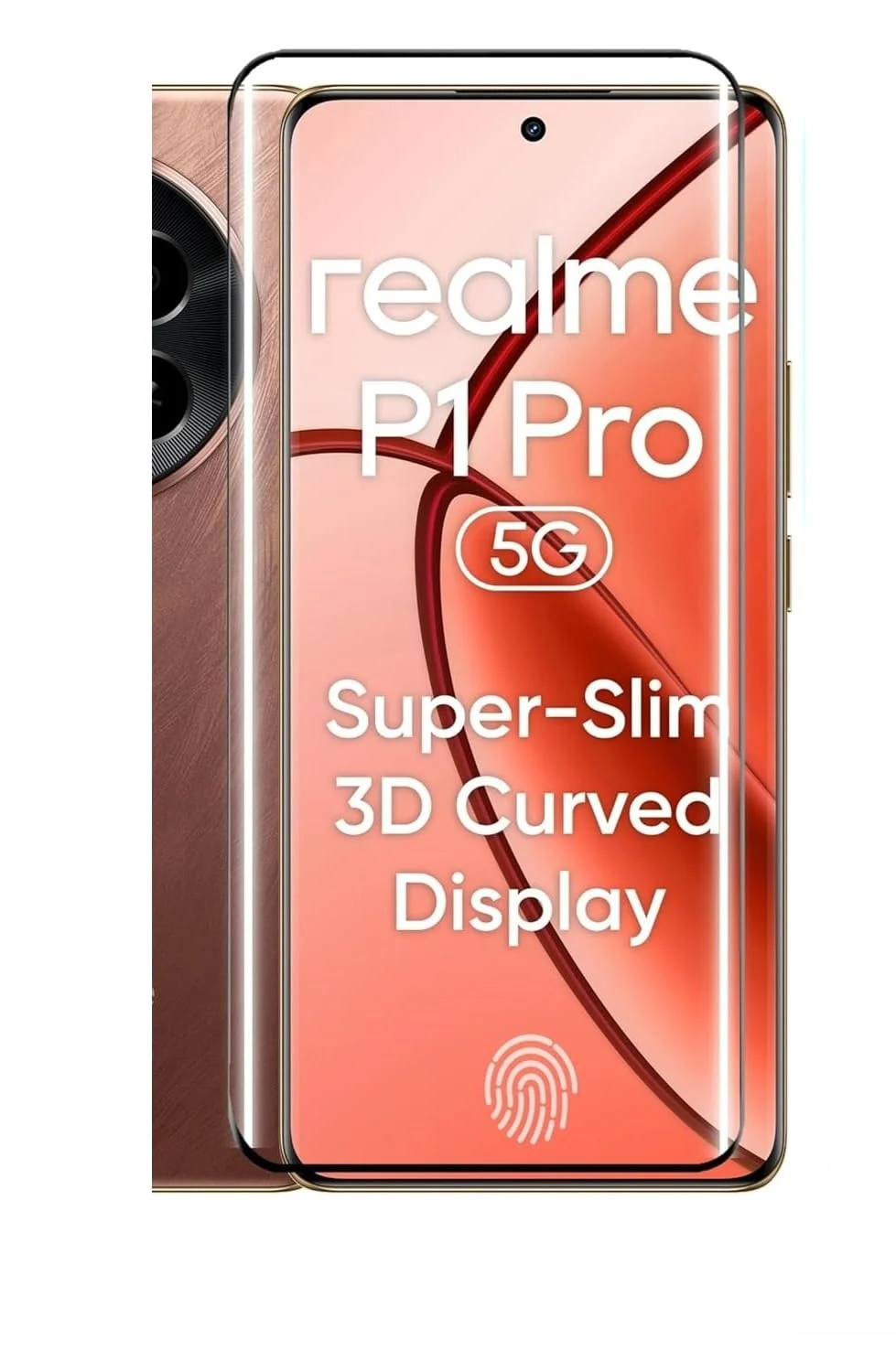 DL3 Mobilak Screen Protector for realme P1 Pro 5G, Tempered Glass Screen Saver Premium HD Protective, Scratch Resistant, NO-Bubble, 9H Hardness, Full Coverage Film - Clear