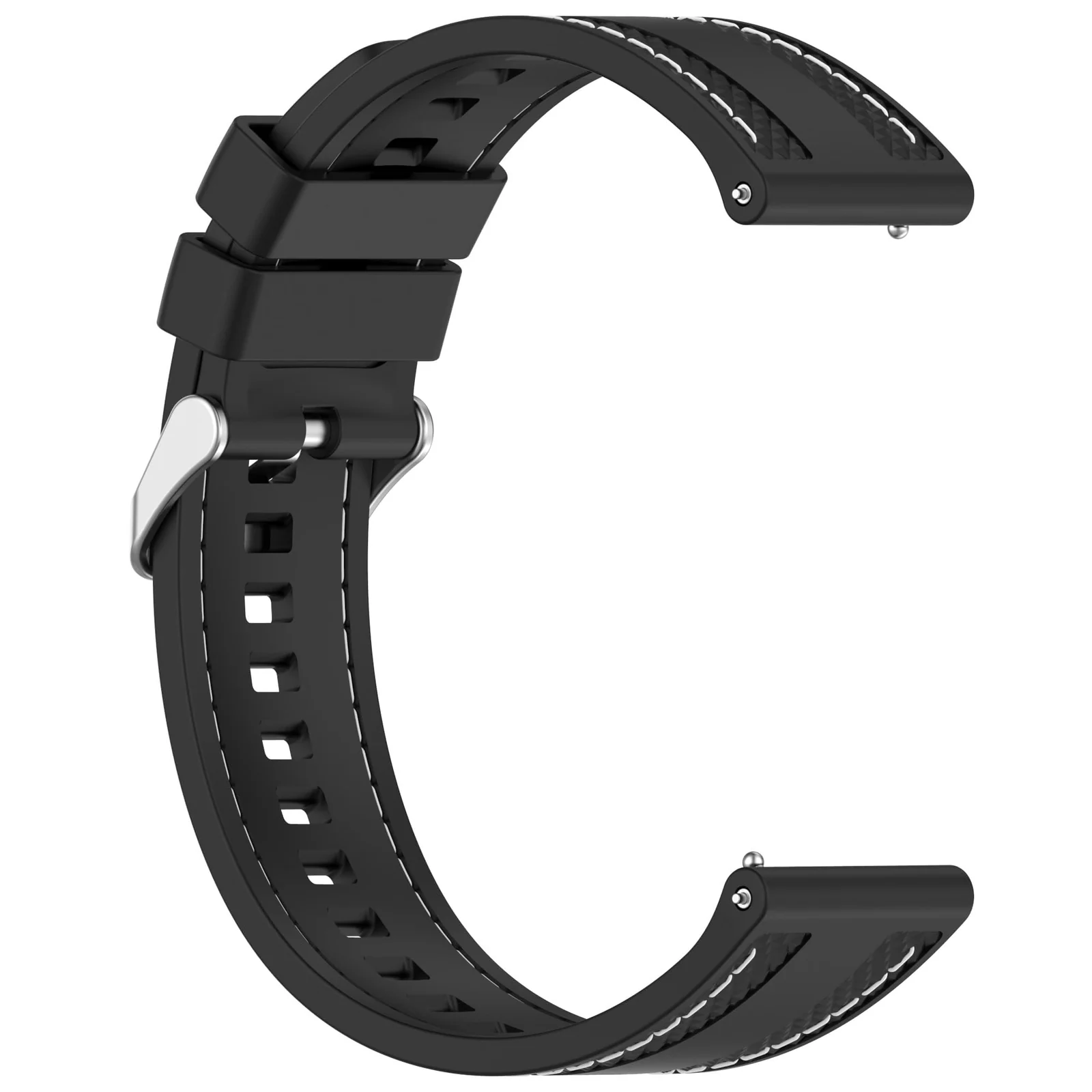 DL3 Mobilak 22mm Rubber Strap Compatible with Huawei Watch GT 6 46mm/GT 6 Pro/GT5 46mm/GT 5 Pro/GT4 46mm/GT 3 Pro, Soft Durable Bracelet Nylon Silicone Replacement Band for Huawei Watch 4 Pro/Watch 3 - Black