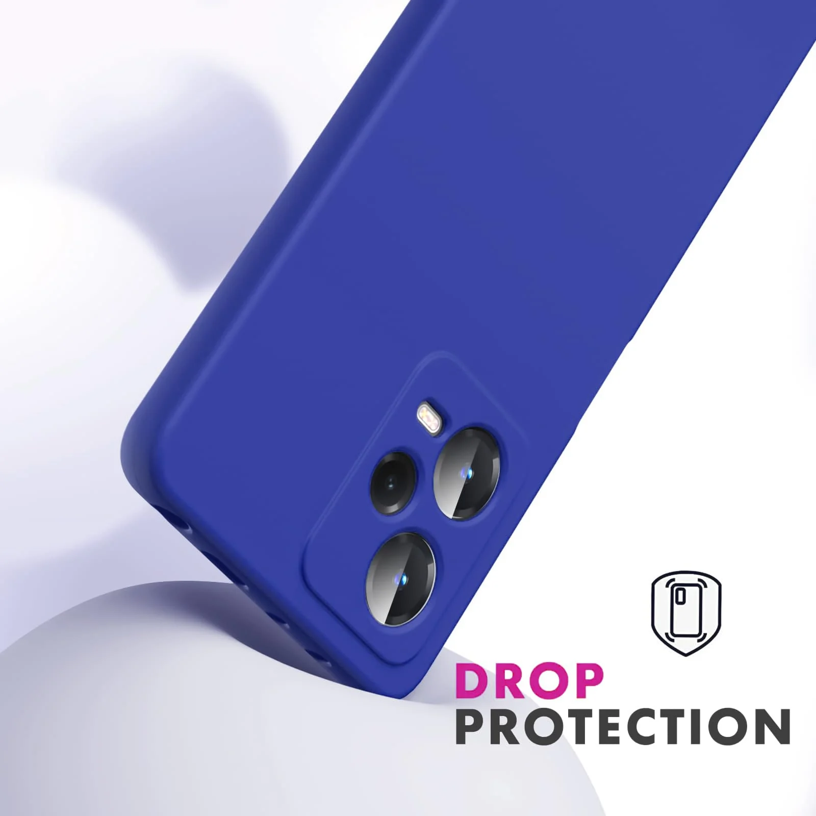 DL3 Mobilak Liquid Silicone Protective Case with Soft Microfiber Lining with Full Camera Protection for Xiaomi Redmi Note 12 Pro Plus 5G - Pepsi