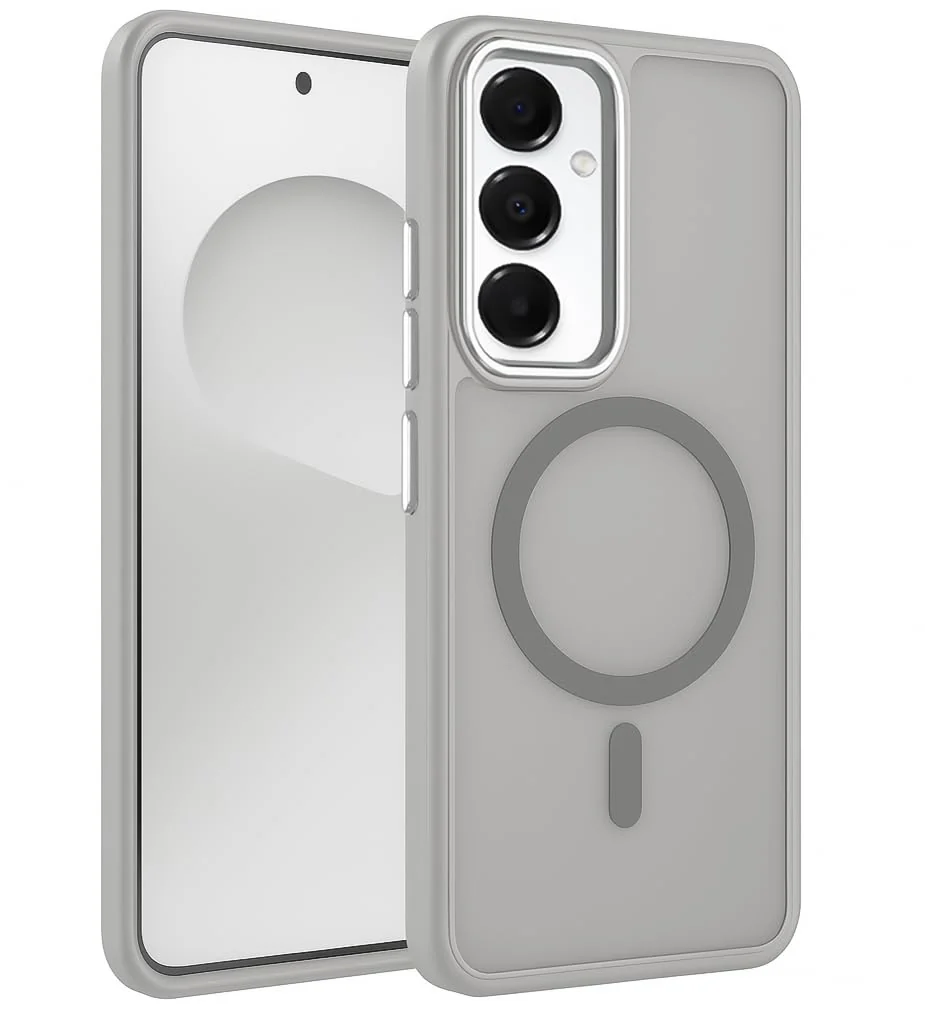 DL3 Mobilak Dl3 Mobailk Samsung Galaxy A35 5G Case - Slim & Lightweight Frosted Cover with Decorative Ring (Non-Magnetic, Not Compatible With MagSafe), Shockproof, Anti-Scratch, Full Protection - Grey - Gray