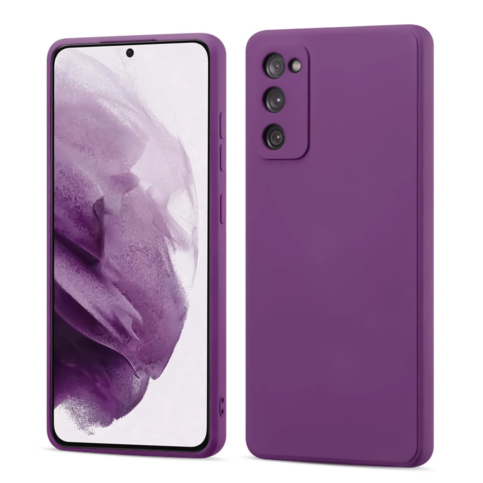 DL3 Mobilak Liquid Silicone Case for Samsung Galaxy S20 FE, Not compatible with MagSafe, Supports wireless charging, Camera protection - Violet