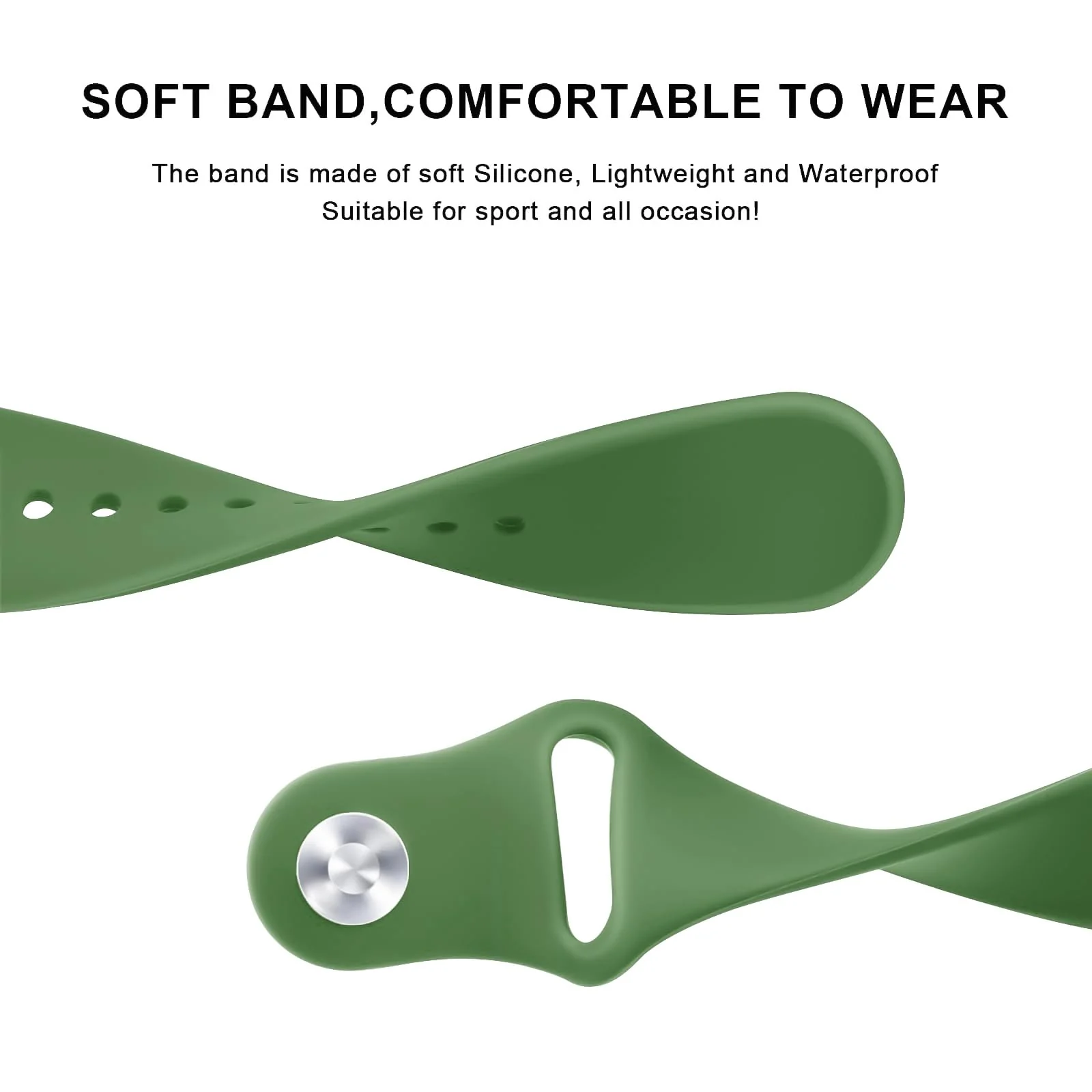 DL3 Mobilak Straps Compatible with Xiaomi Redmi Watch 5 Active/Redmi Watch 5 Lite Bracelets for Men Women, 22mm Soft Silicone Strap, Waterproof Adjustable Band Sports Replacement - Army Green