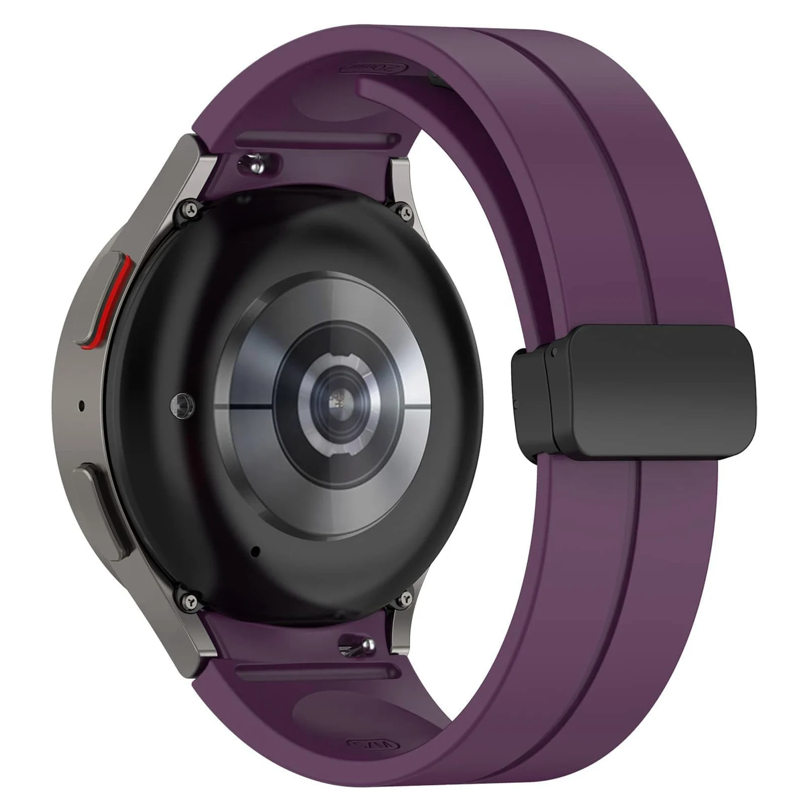 DL3 Mobilak 22MM Silicone Band Magnetic Clasp Strap For Xiaomi Redmi Watch 5 Active/5 Lite/Compatible with Samsung Galaxy Watch 46mm/Watch 3 45mm/Gear S3/Huawei watch (GT6 GT5 GT4 GT3 GT2 - Wine Red