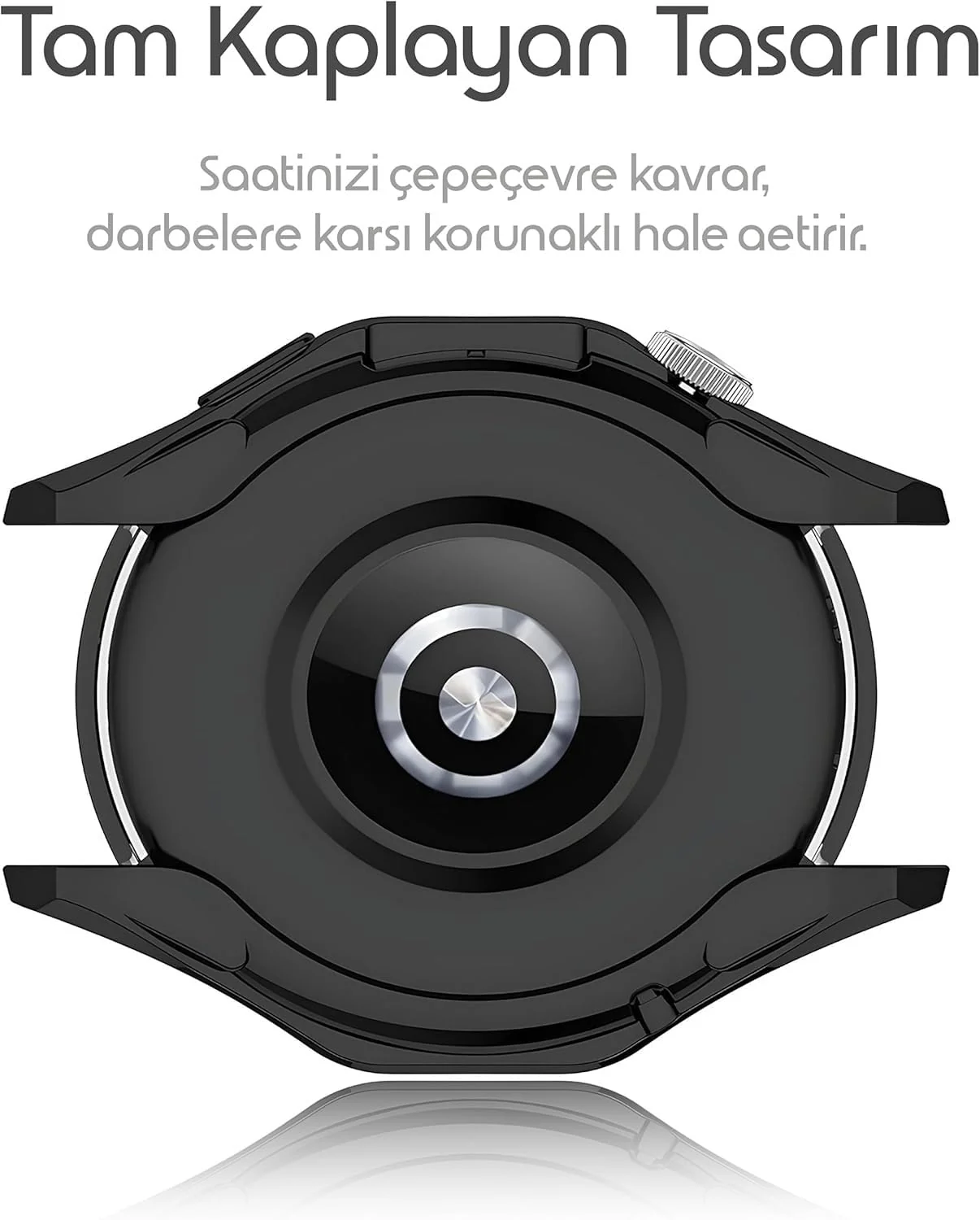 DL3 Mobilak Case Compatible with Huawei Watch GT5 46mm Case All-Around Screen Protector Watch Soft TPU Shockproof Cover Slim Guard Thin Bumper Protector - Black