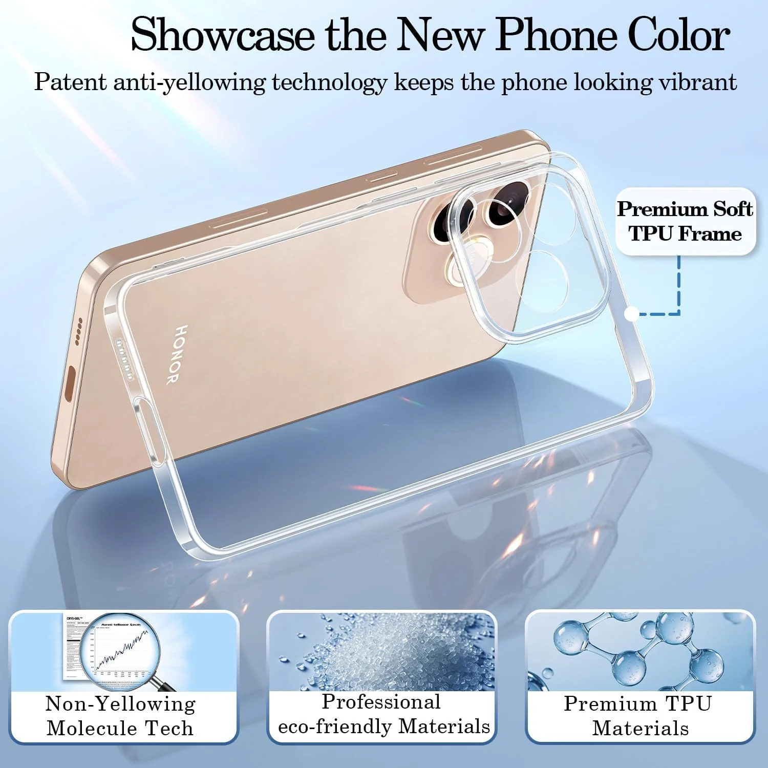 Mobigon Case Compatible with Honor 600 lite, Case Crystal Soft TPU Gel Case Flexible Silicone Anti-Scratch Camera Protection TPU Cover - Clear
