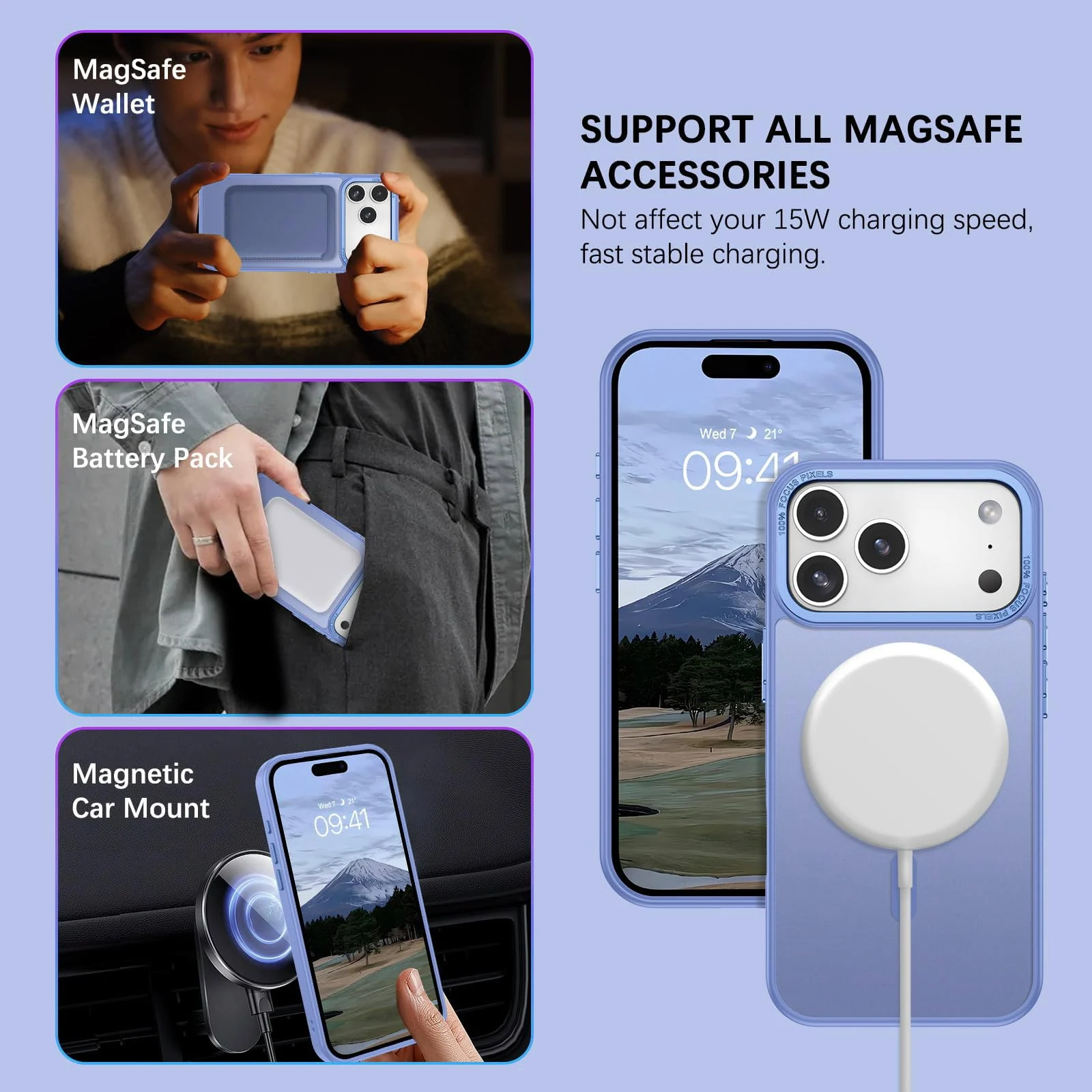 DL3 MOBILAK Protective Phone Case for Apple iPhone 18 Pro Max and 17 Pro Max - Light Blue