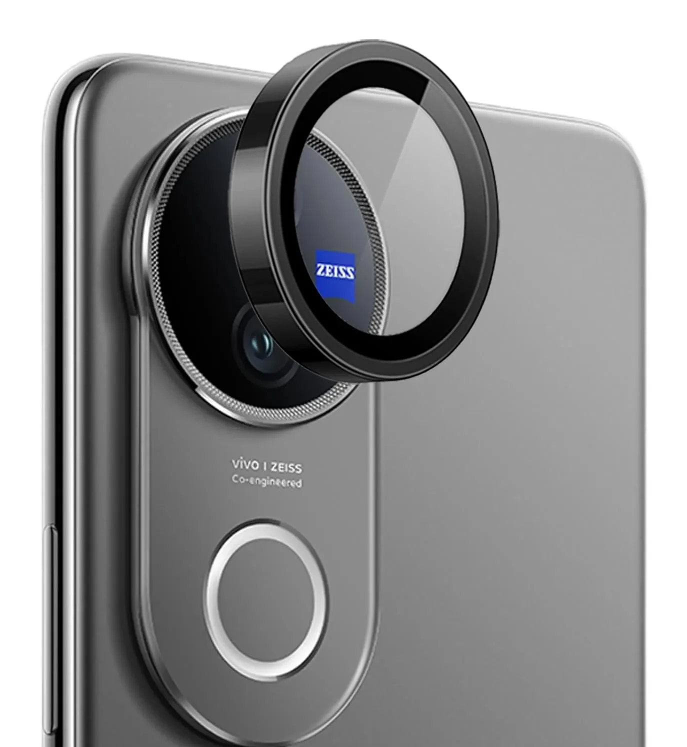 DL3 Mobilak Camera Lens Protector for vivo V50 5G / vivo V50E Accessories, 9H Tempered Glass Metal Individual Ring Camera Cover Screen Protector, Case Friendly, Anti Scratch - Black