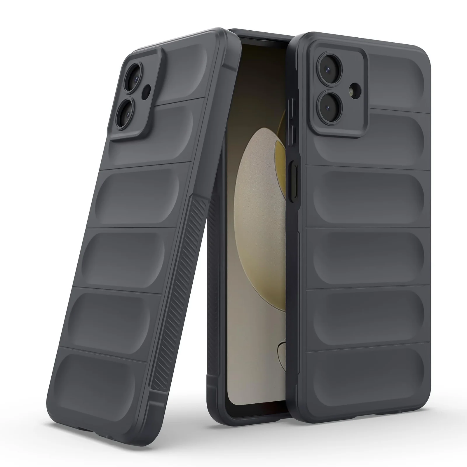 DL3 Mobilak Soft Silicone Protective Case for Samsung Galaxy A07 with Camera Protection and Shockproof Design - Dark Gray