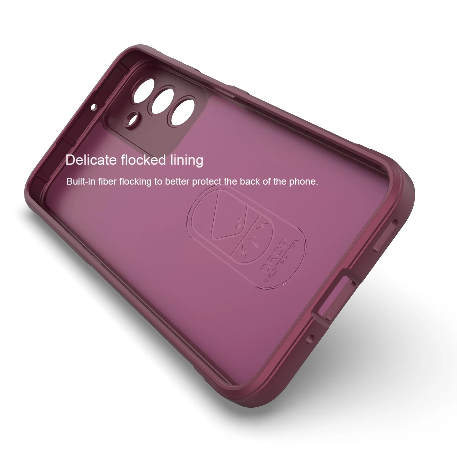 DL3 Mobilak Silicone Case for Samsung Galaxy A25 Heavy Duty Protective [Slim Fit] Shockproof Soft Flexible Protective Design Shock-Absorption TPU Cover With Camera Protection - Wine Red