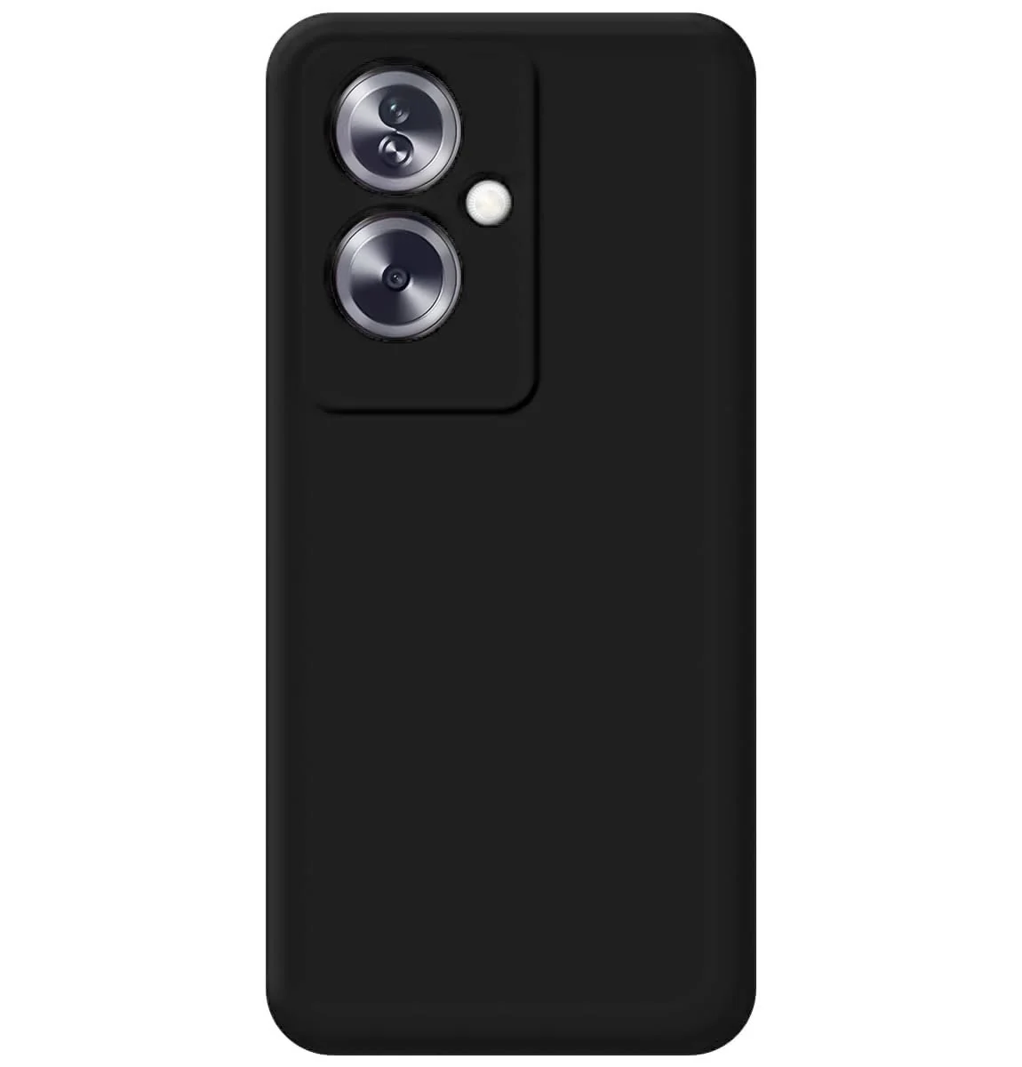 DL3 Mobilak Liquid Silicone Protective Case for OPPO A79 5G with Microfiber Lining and Shockproof Design - Black