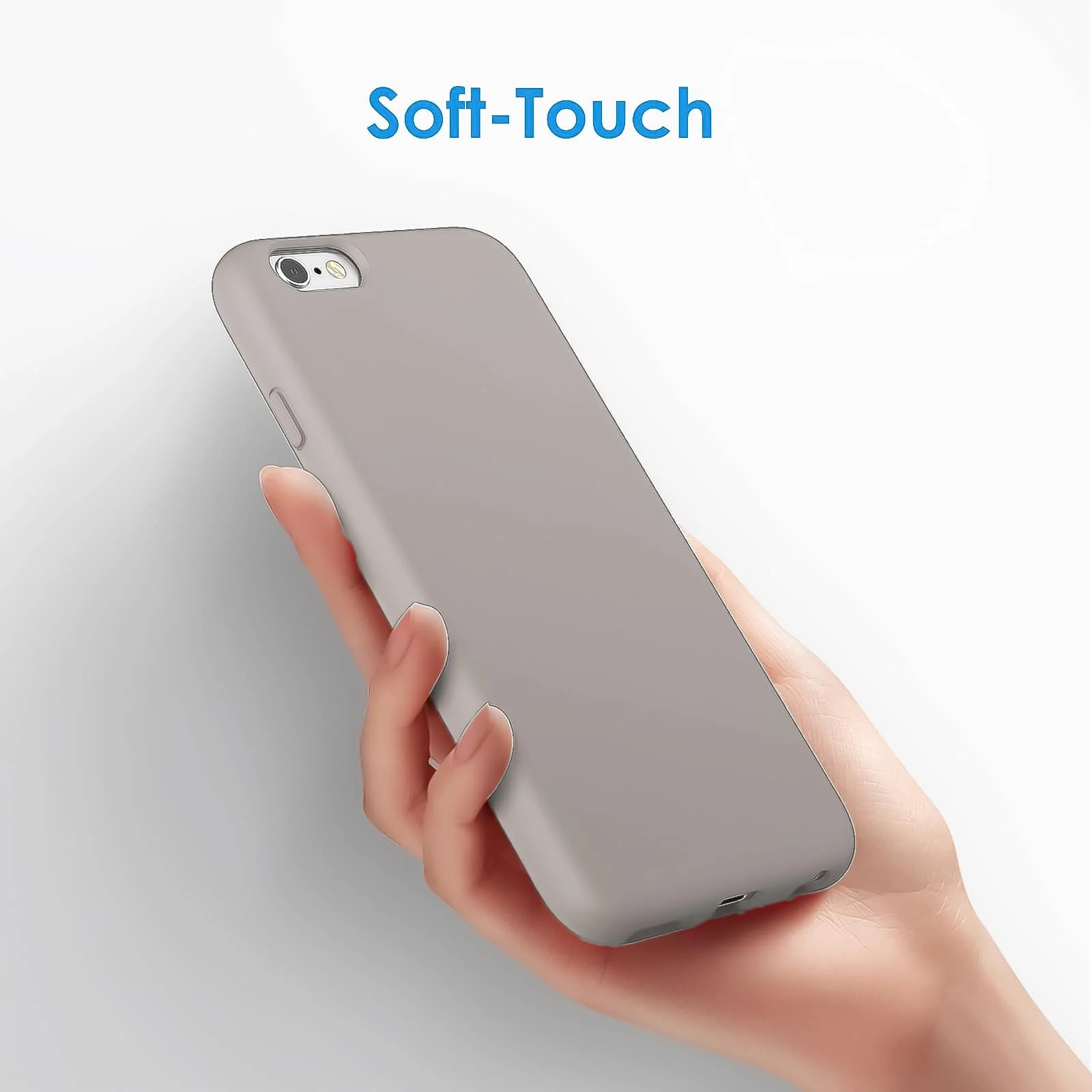 DL3 Mobilak Liquid Silicone Protective Case for iPhone 6 Plus / 6S Plus with Camera Protection and Microfiber Lining - Off White