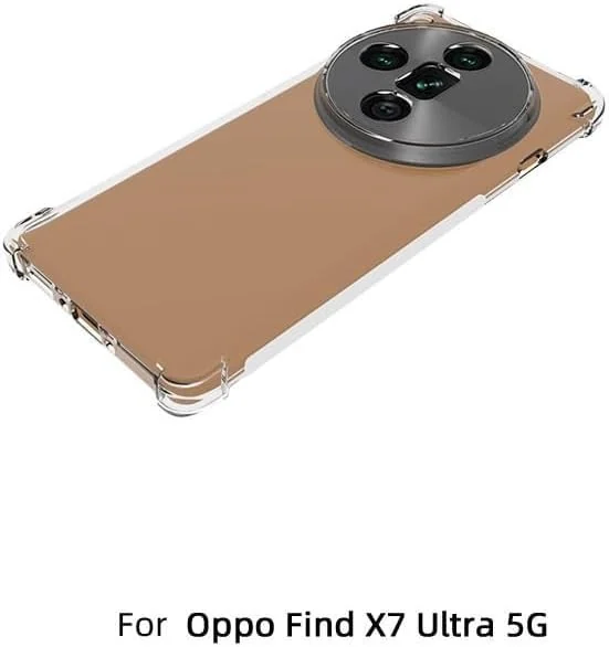 DL3 Mobilak Clear TPU Protective Case for OPPO Find X7 ultra 5G with Camera Protection and Shockproof Design - Clear