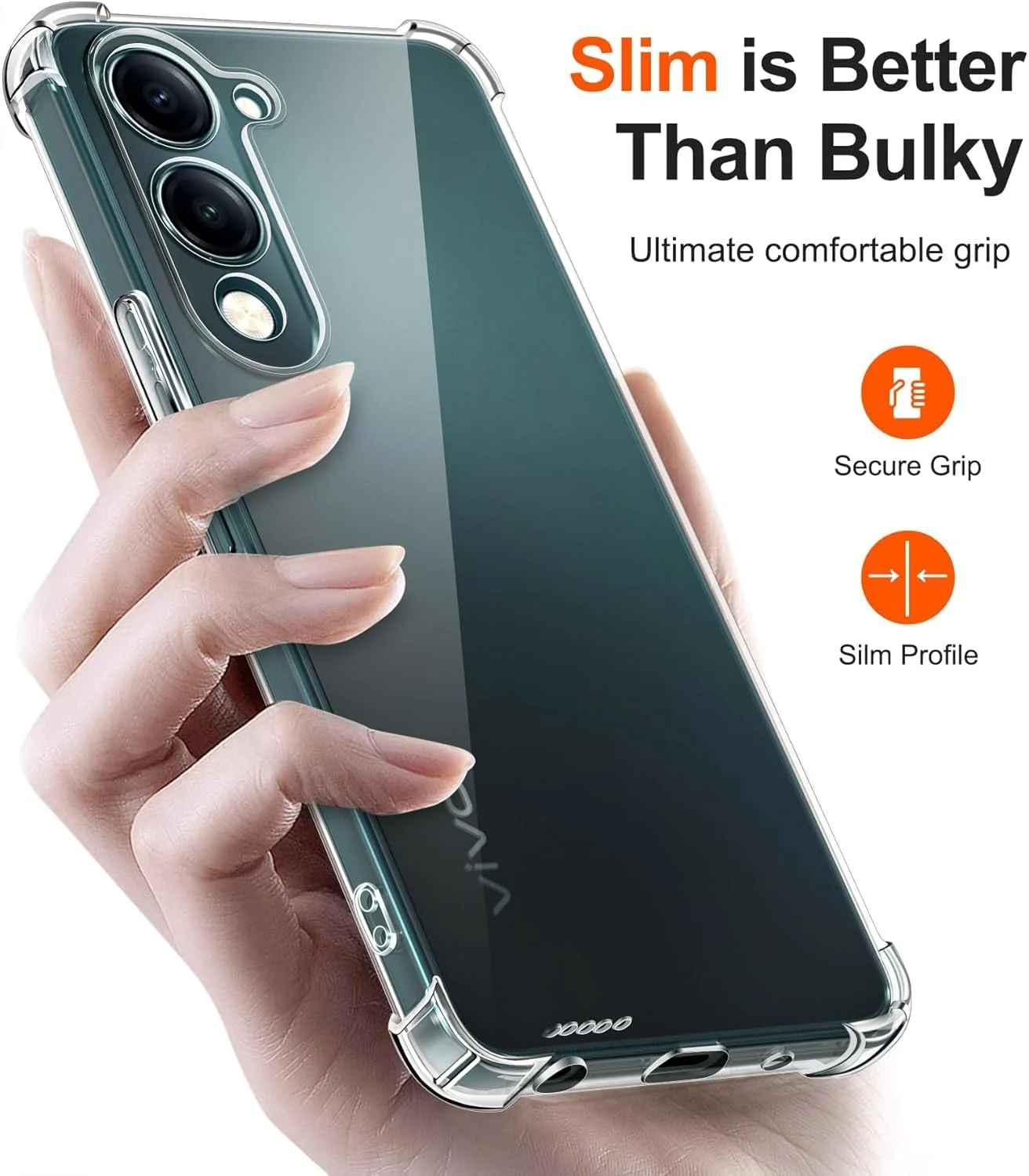 DL3 Mobilak Clear TPU Case for vivo Y29s 5G / vivo Y04, Camera protection, Shock-absorbing protection, Scratch-resistant surface - Clear