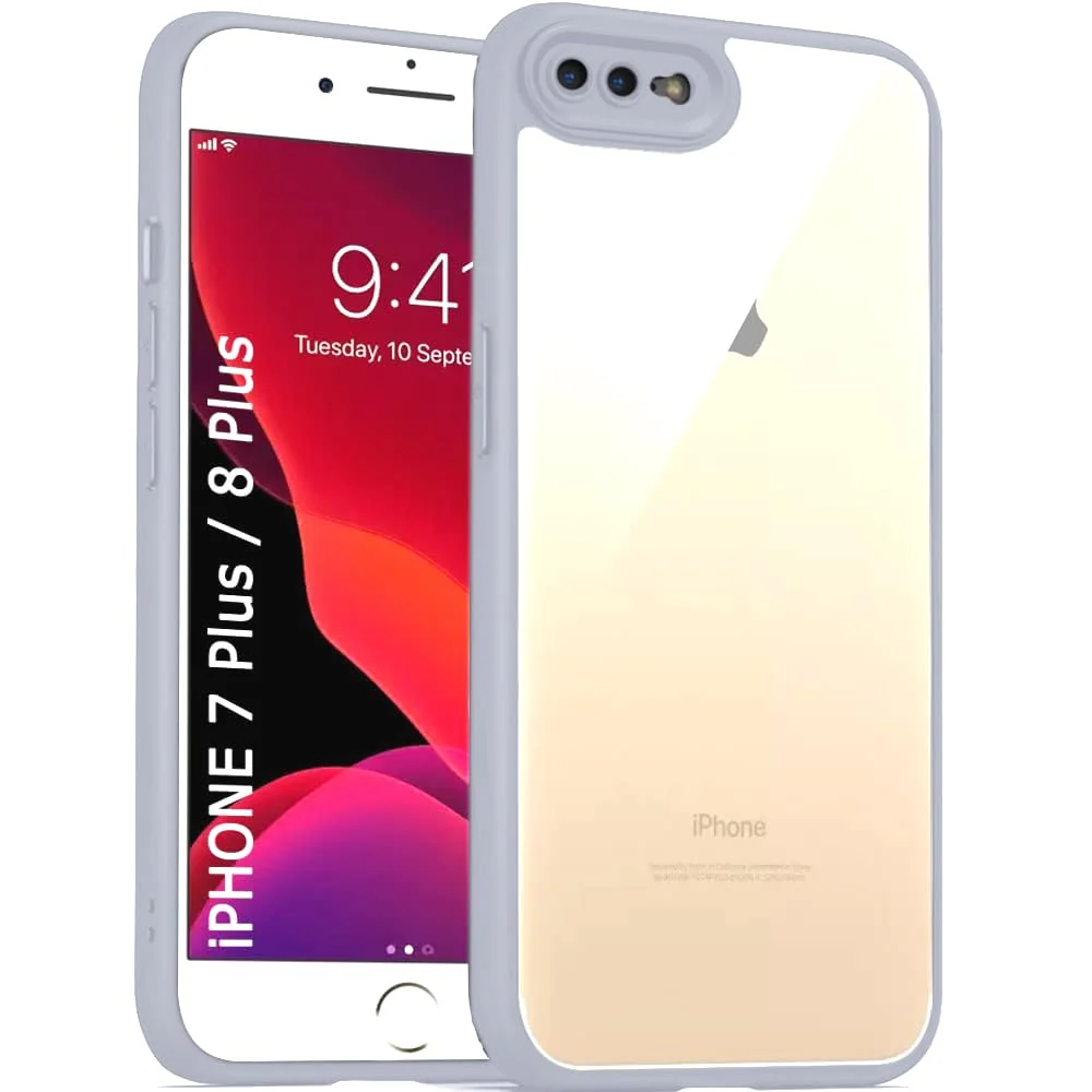 DL3 Mobilak Clear Protective Case for iPhone 7 Plus / iPhone 8 Plus - Gray