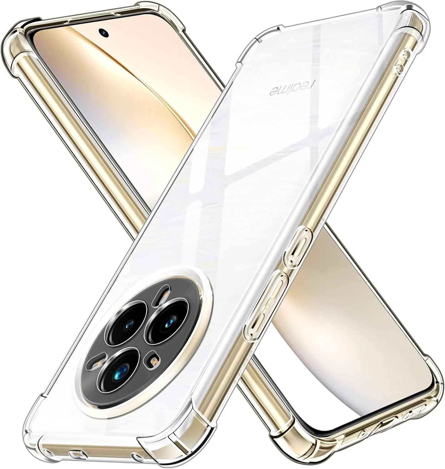 DL3 Mobilak Clear TPU Protective Case for realme 14 PRO+ 5G / realme 14 PRO Plus 5G with Camera Protection and Shockproof Design - Clear