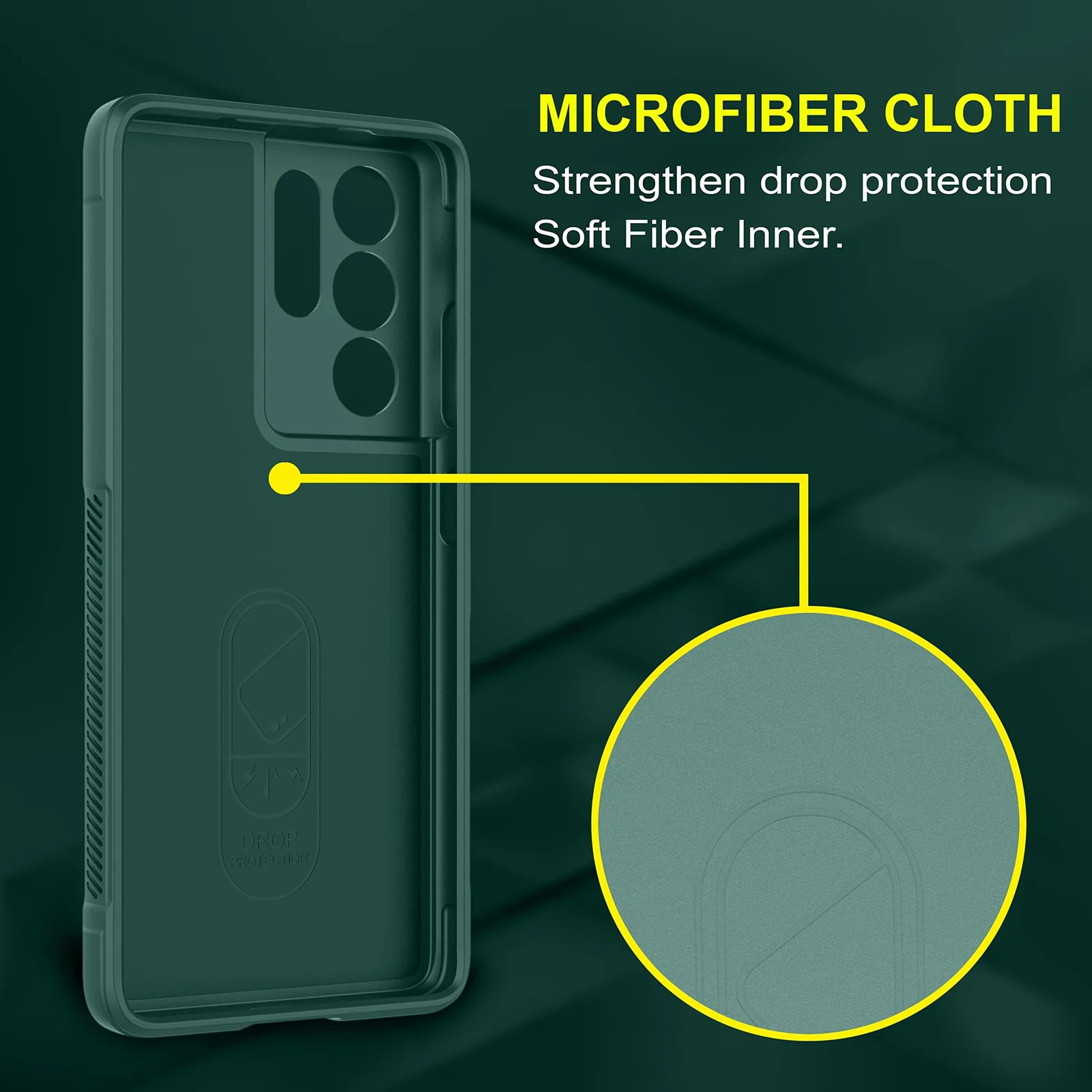 DL3 Mobilak Rugged Protective Case for Samsung Galaxy S21 Ultra, Camera protection, Shock-absorbing protection, Non-slip grip - Green