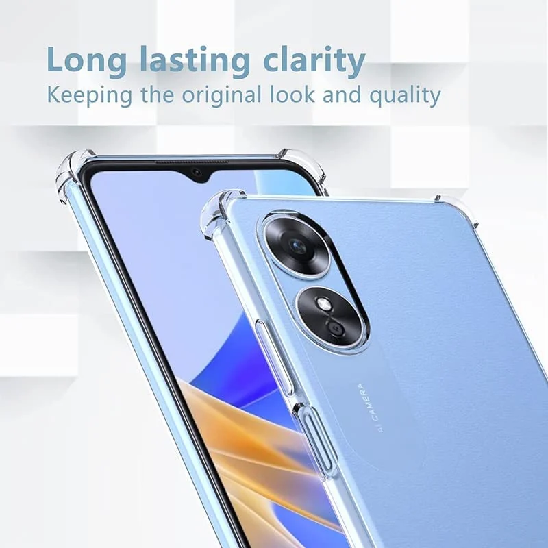 DL3 Mobilak Clear TPU Case for OPPO A78 4G, Camera protection, Shock-absorbing protection, Non-slip grip - Clear