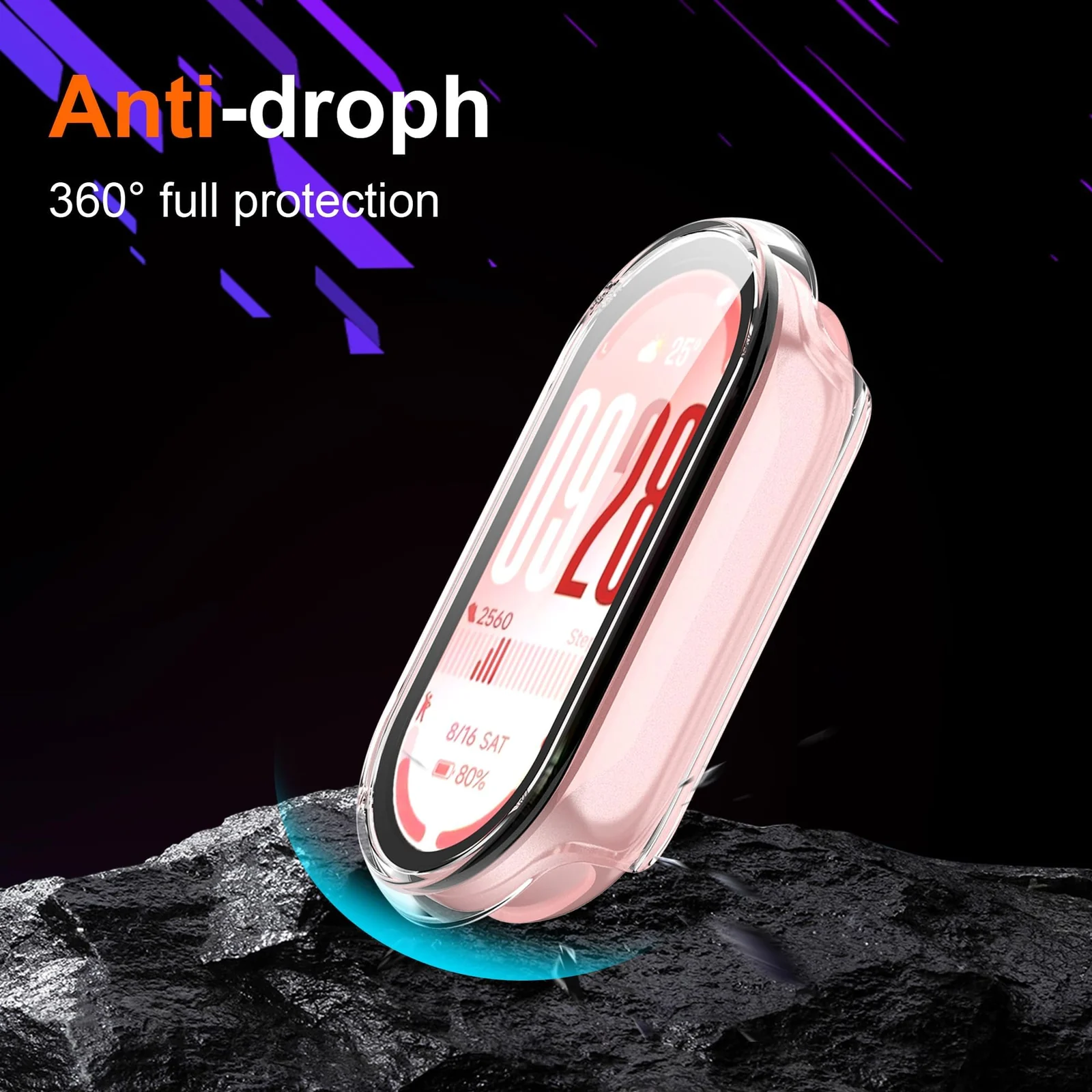 DL3 Mobilak PC Protective Case for Xiaomi Smart Band 10 with Shockproof Design - Clear