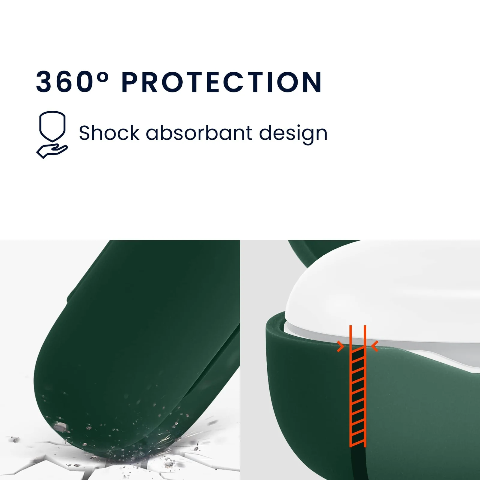 DL3 Mobilak Silicone Case Compatible with Huawei Freebuds SE Earbuds, Soft Silicone Protective Case Cover, Shockproof Sleeve with Carabiner - Green