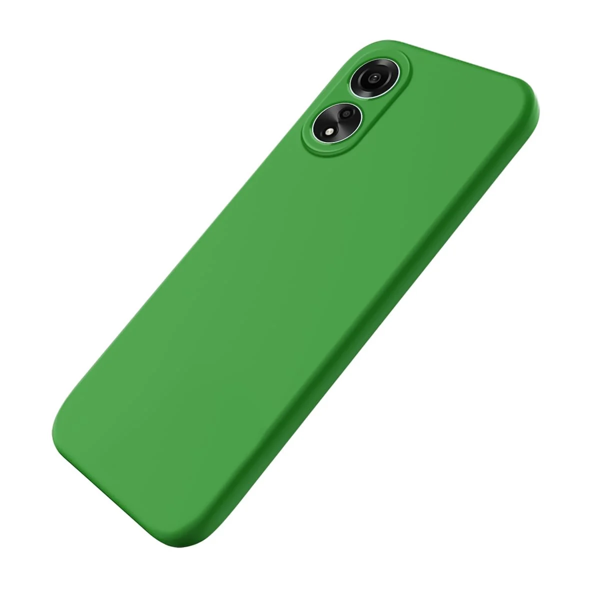 DL3 Mobilak Soft Silicone Protective Case for OPPO A18 with Microfiber Lining and Shockproof Design - Neon Green