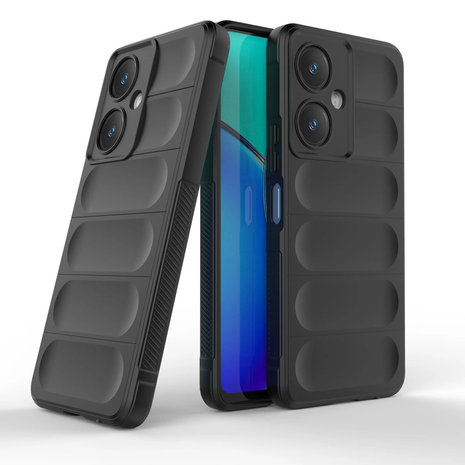 DL3 Mobilak Soft Silicone Protective Case for vivo Y27 4G / vivo Y35+ Plus with Camera Protection and Shockproof Design - Black