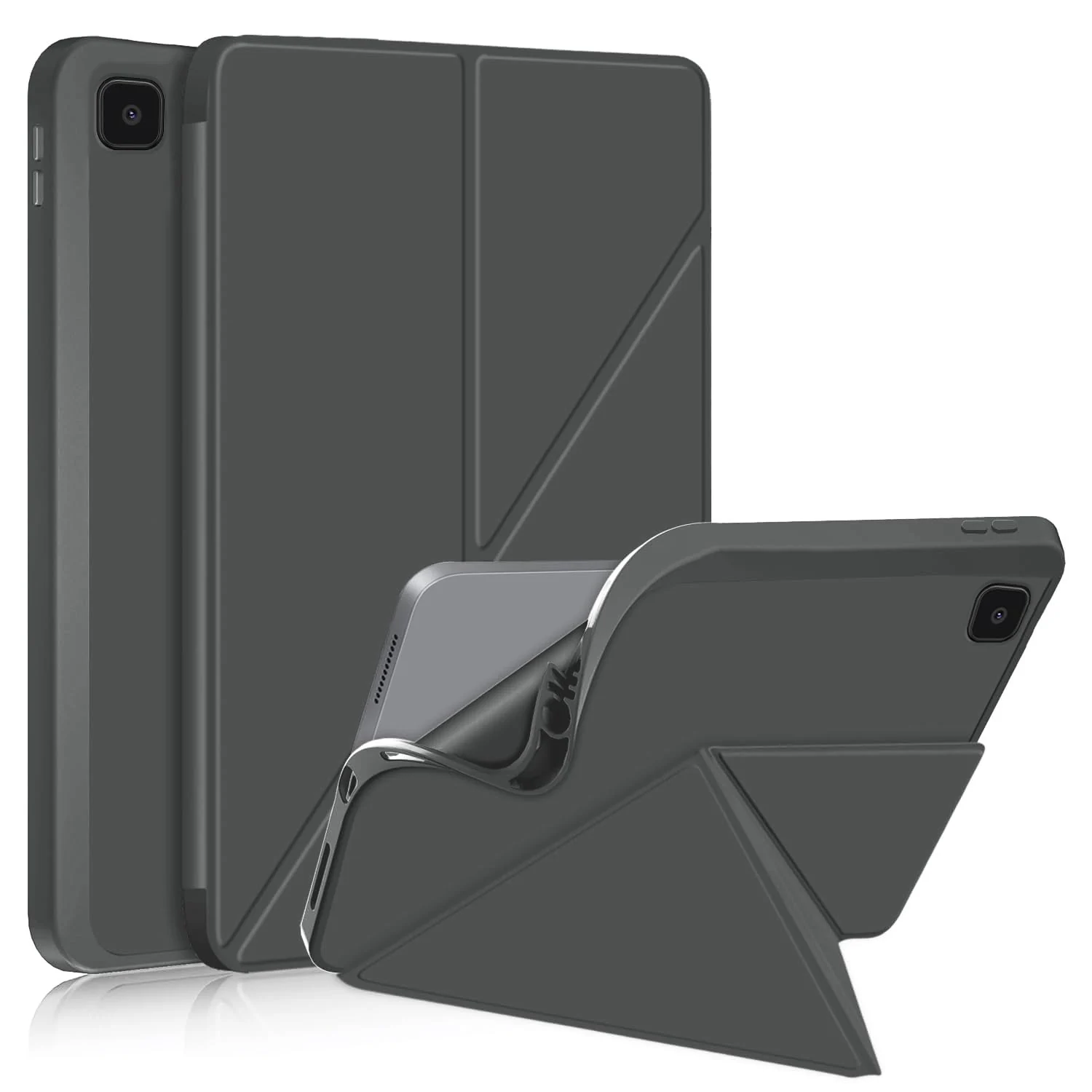 DL3 Mobilak For Samsung Galaxy Tab S6 Lite 10.4 Inch 2022/2020 Model (SM-P610/P613/P615/P619) Case, Smart Stand, Pencil Holder, Shockproof Slim Lightweight Leather Cover, Modern Abstract Design - Grey