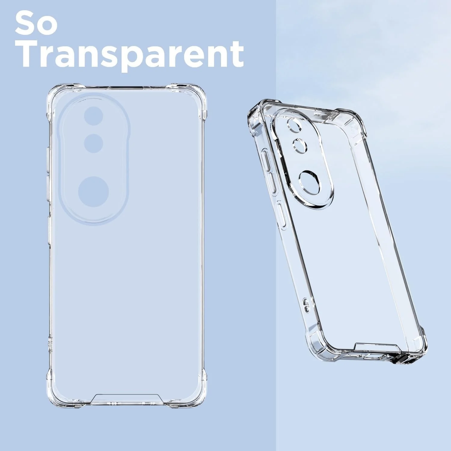 DL3 Mobilak Case Compatible with Vivo V50 5G, Cover Silicone Transparent TPU Gorilla Anti-shock Protector Camera Shockproof Corners - Clear