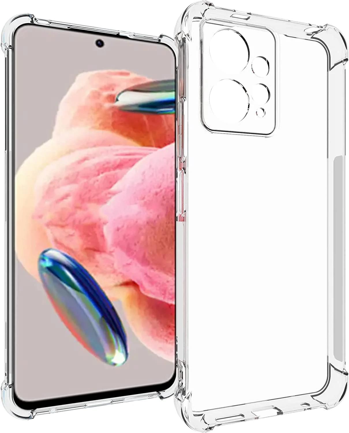 DL3 Mobilak Clear TPU Protective Case for Redmi note 12 4G with Camera Protection and Shockproof Design - Clear