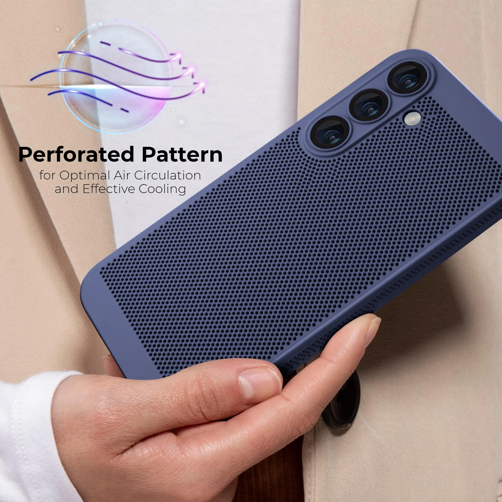 DL3 Mobilak Protective Phone Case for Samsung Galaxy A23 5G / 4G, Supports wireless charging, Camera protection, Shock-absorbing protection - Blue