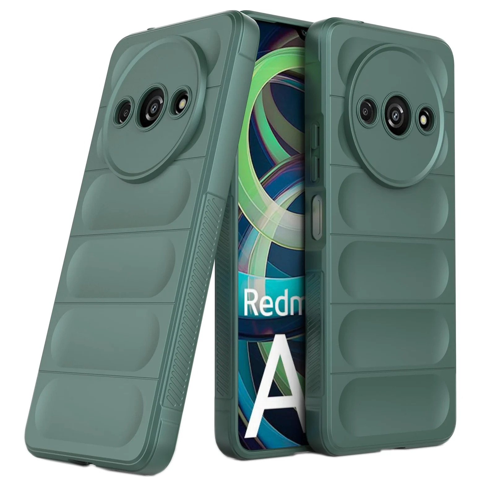 DL3 Mobilak Soft Silicone Protective Case for Xiaomi Redmi A3 with Camera Protection and Shockproof Design - Green