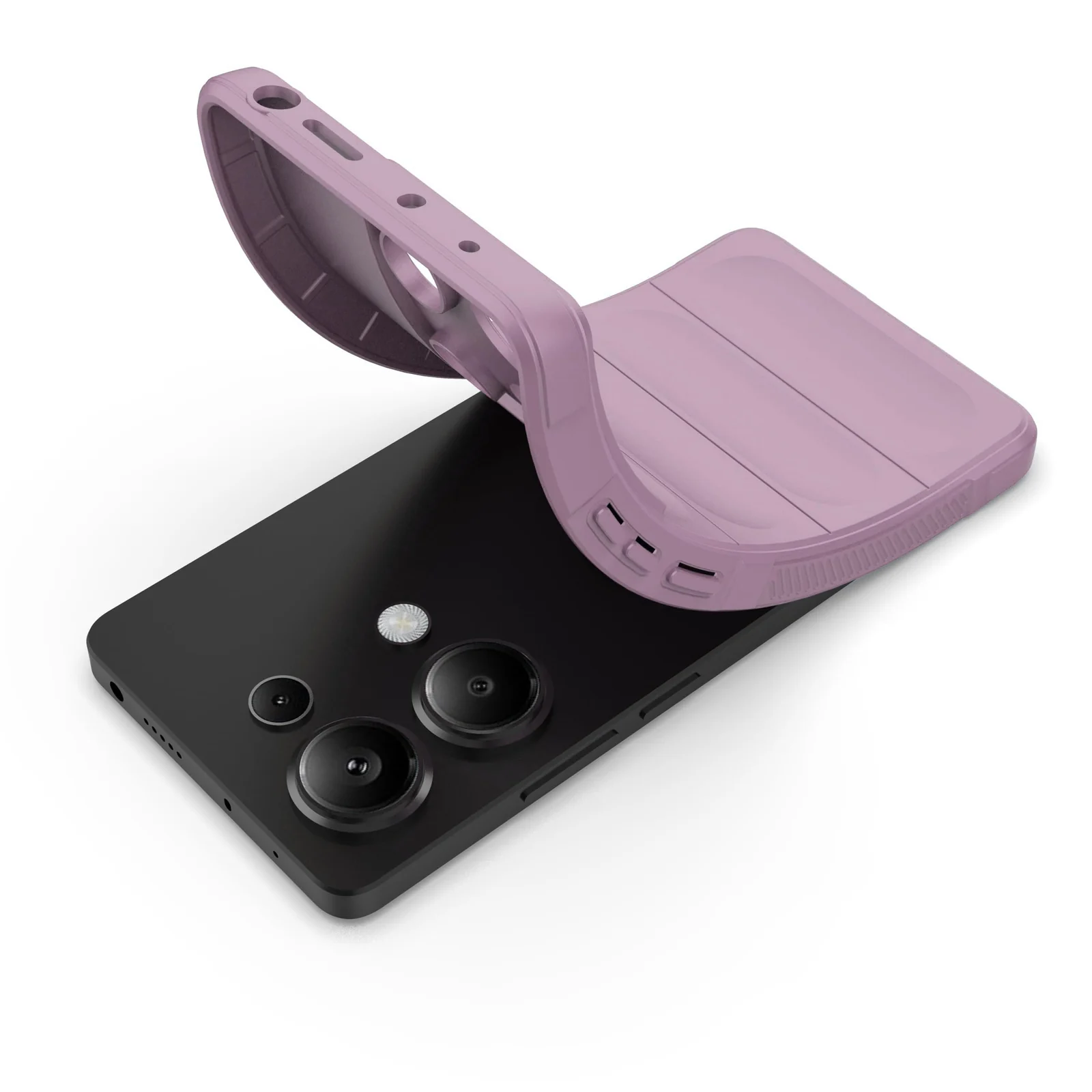 DL3 Mobilak Soft Silicone Protective Case for Xiaomi Redmi Note 13 Pro 4G / Poco M6 Pro 4G with Camera Protection and Shockproof Design - Purple