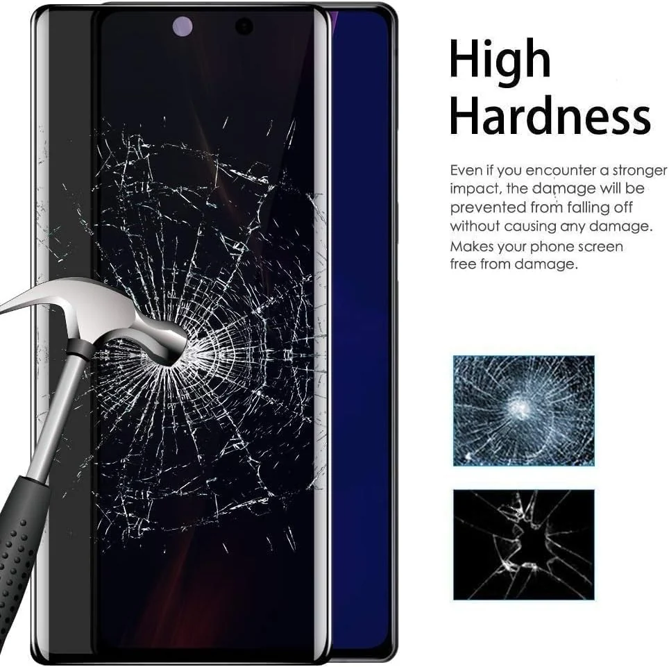 DL3 Mobilak Compatible with Samsung Galaxy S24 Ultra Privacy Screen Protector, Anti-Spy 9H Hardness Tempered Glass Film [Case Friendly] [Bubble Free] - Black