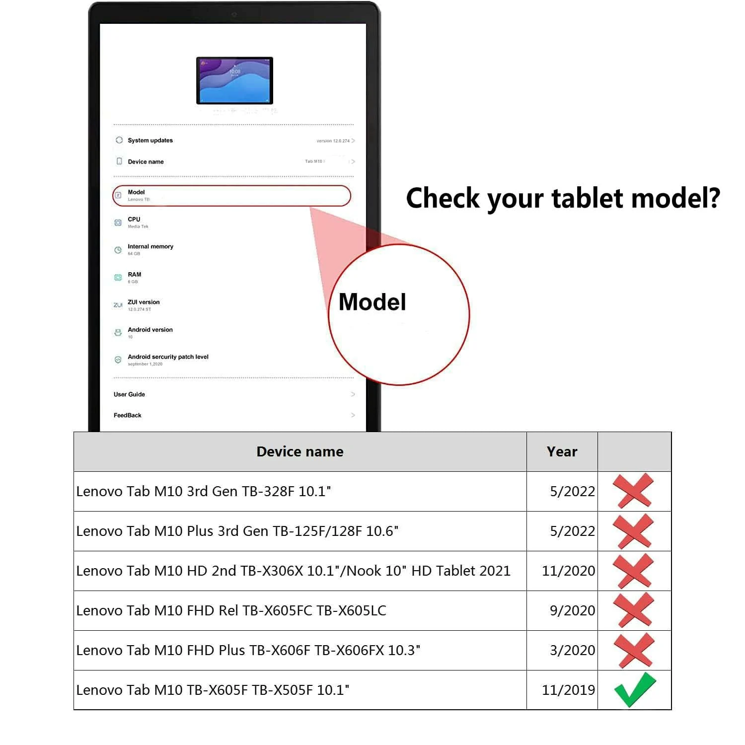 DL3 Mobilak Case Compatible with Lenovo Tab M10 TB-X505 F/TB-X605 F (10.1 inch), Ultra Thin Silicone Shockproof Back Shell HD TPU Protective Cover - Clear