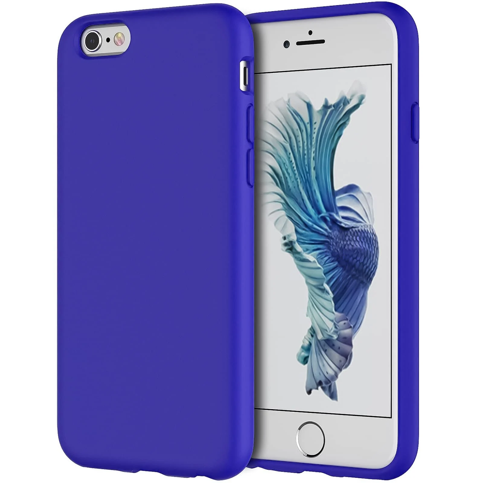 DL3 Mobilak Liquid Silicone Protective Case with Soft Microfiber Lining for iPhone 6 / 6S - Pepsi