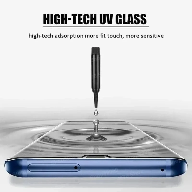 DL3 Mobilak Full Glass Screen Protector For Huawei Mate 50 Pro UV Tempered Glass Full Glue Cover Screen Protector For Huawei Mate 50 Pro Fingerprint Unlock Screen Glass Film - Clear