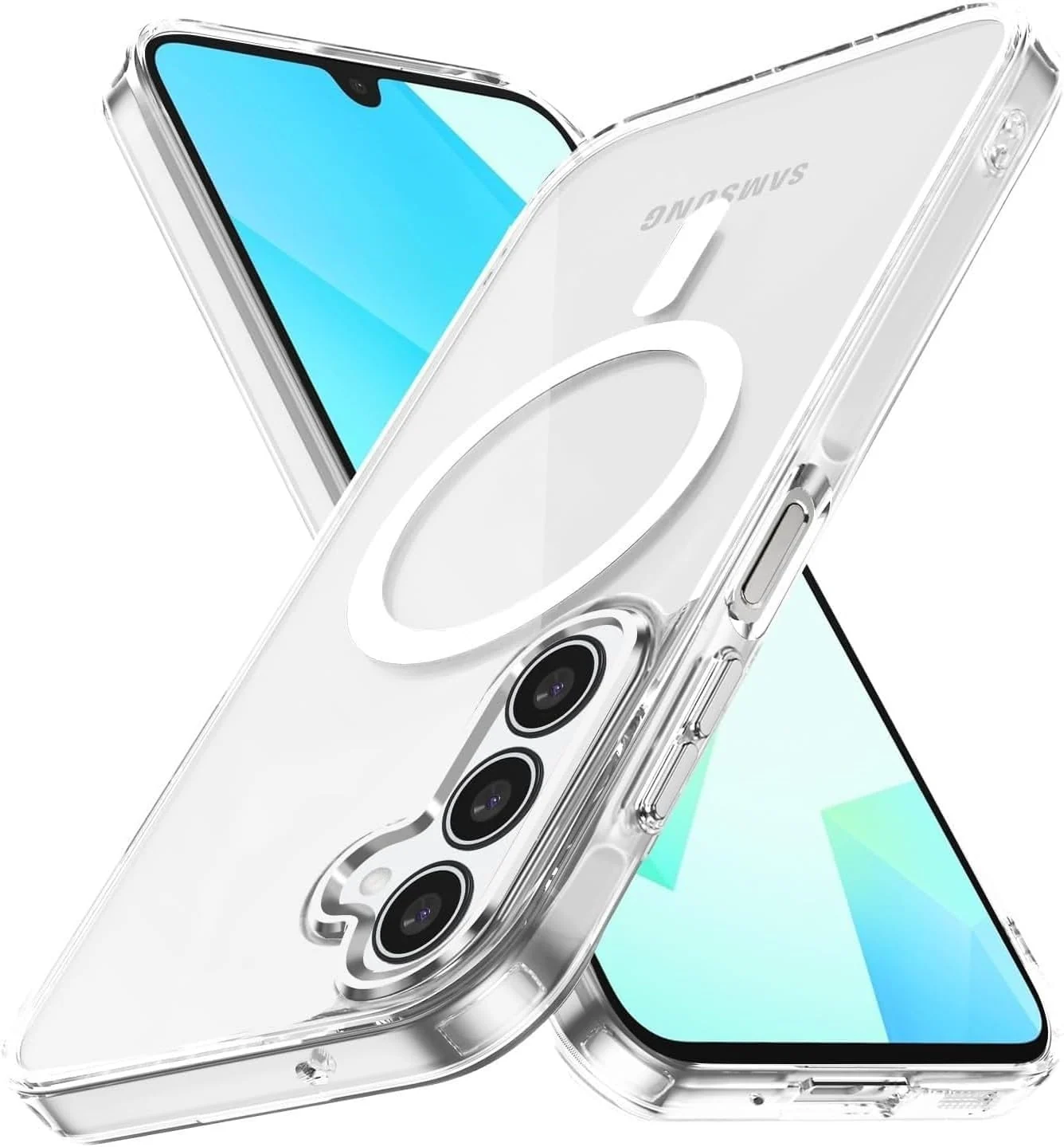 DL3 MOBILAK for Samsung Galaxy A07 Case Clear [Compatible with MagSafe] Slim Magnetic Clear Bumper Case
