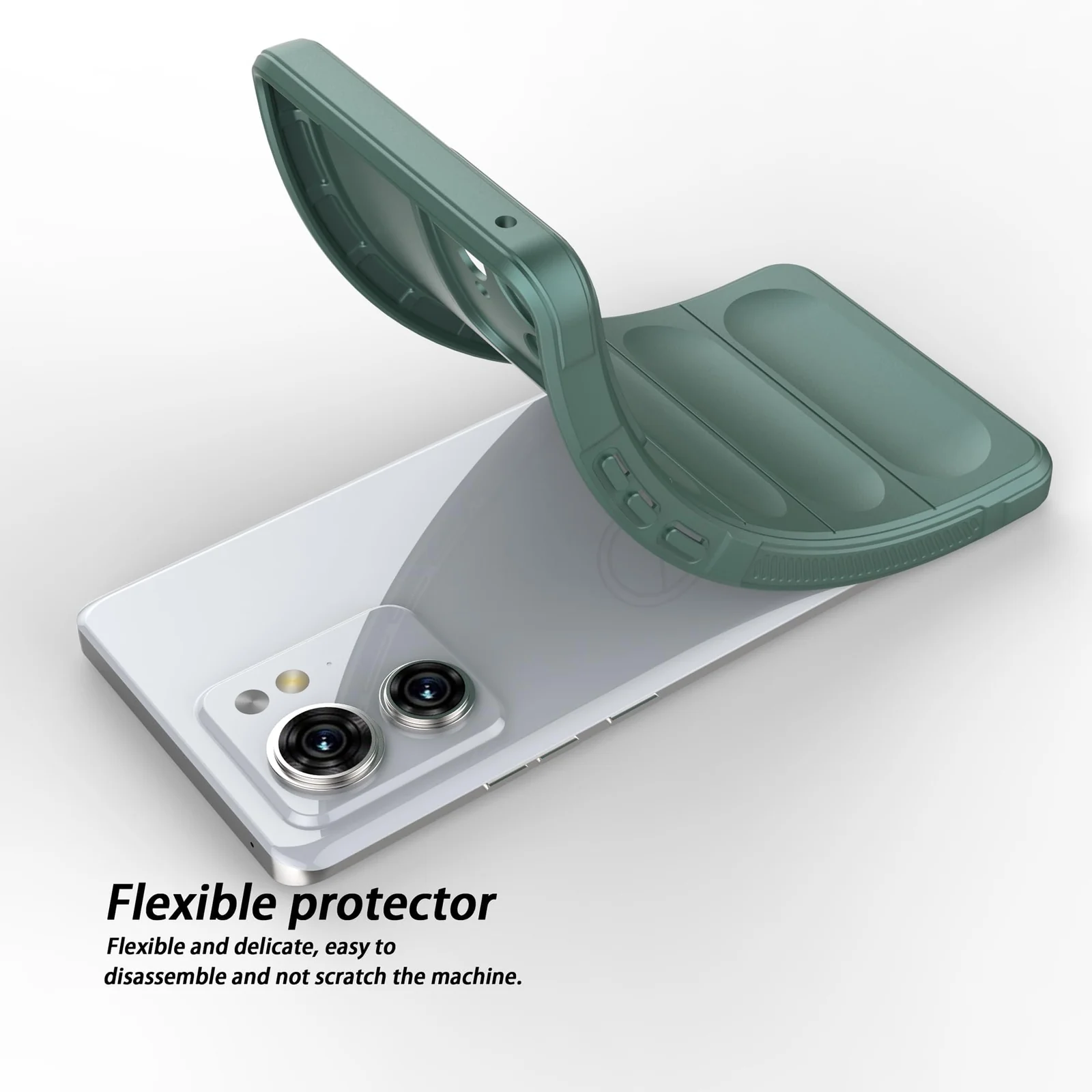 DL3 Mobilak Silicone Case for Motorola Edge 40 5G Heavy Duty Protective [Slim Fit] Shockproof Soft Flexible Protective Design Shock-Absorption TPU Cover With Camera Protection - Green