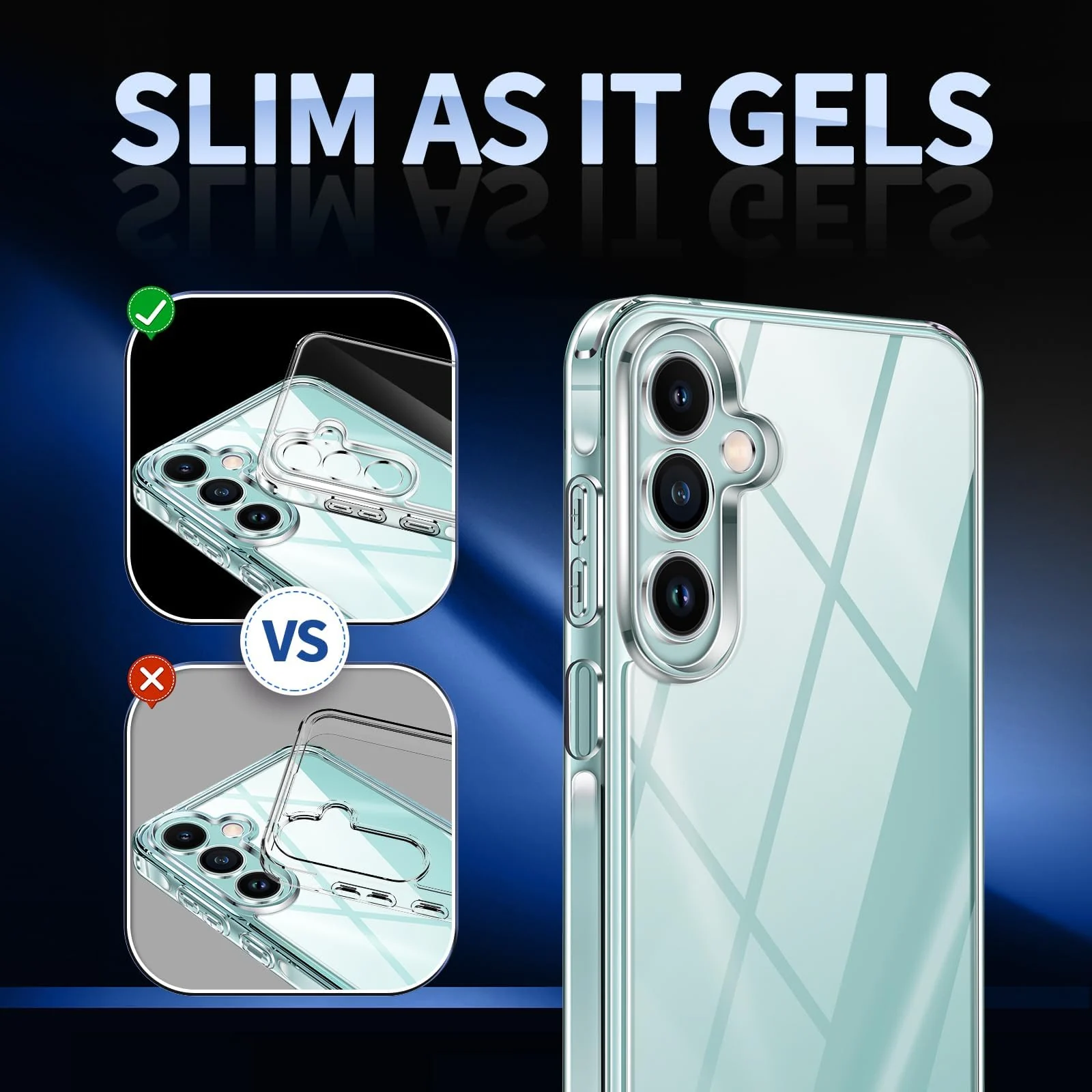 DL3 Mobilak Case Compatible with Samsung Galaxy A16 4G / A16 5G, Case Crystal Soft TPU Gel Case Flexible Silicone Anti-Scratch Camera Protection TPU Cover - Clear